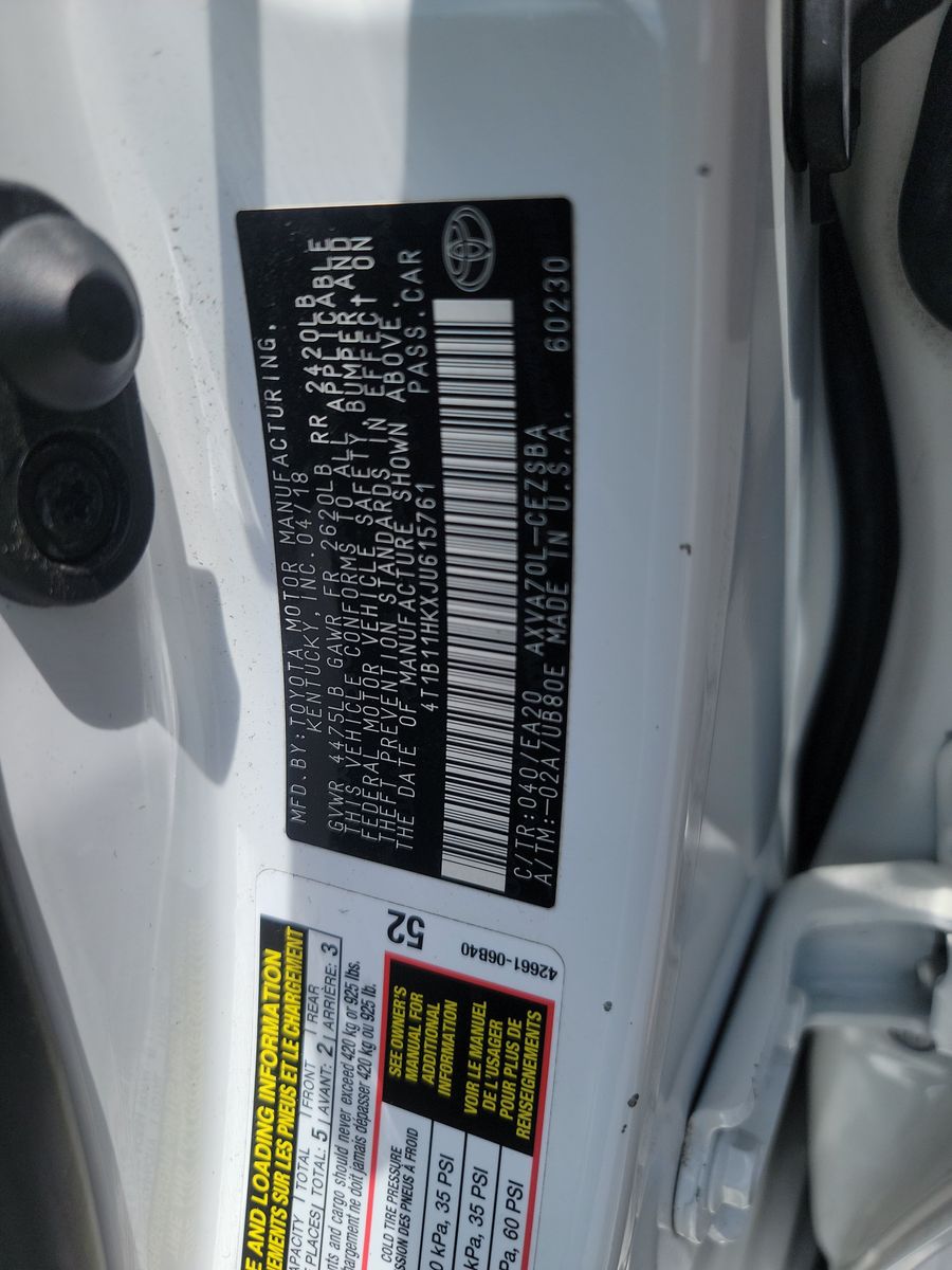 2018 Toyota Camry SE FWD
