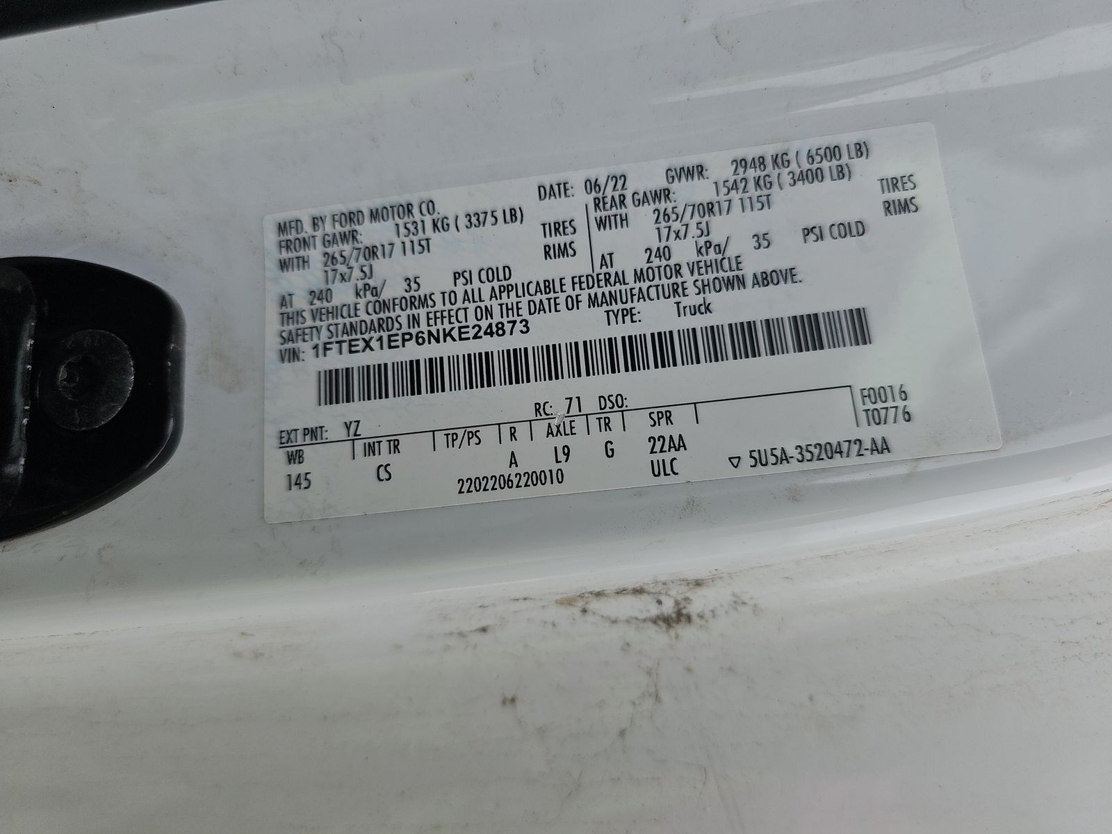 2022 Ford F-150 XL AWD