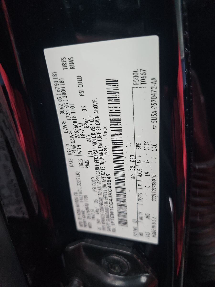 2018 Ford F-150 XLT RWD