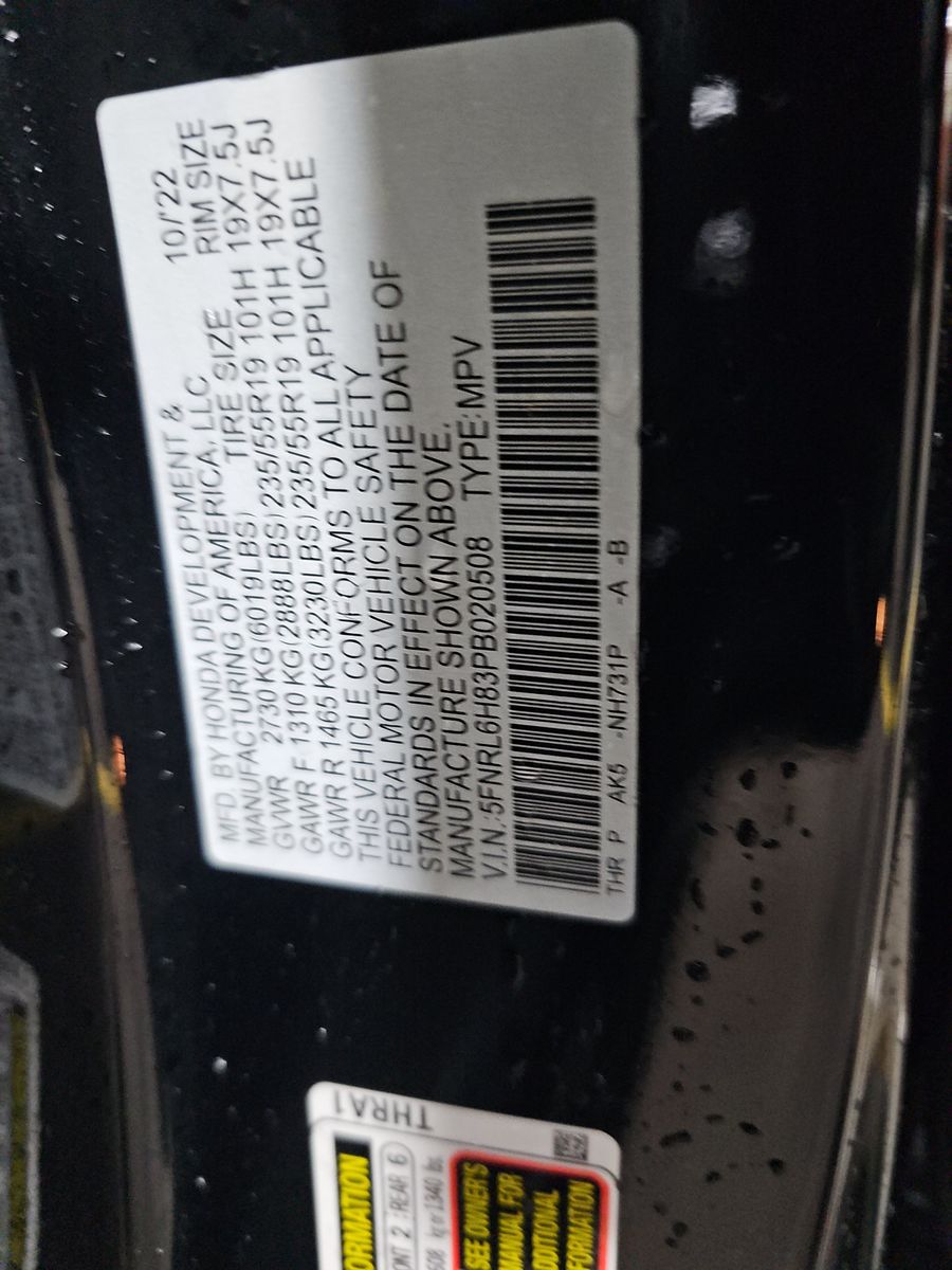 2023 Honda Odyssey Touring FWD