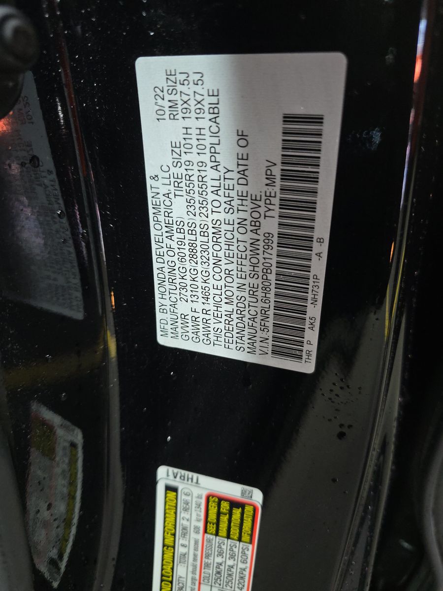 2023 Honda Odyssey Touring FWD
