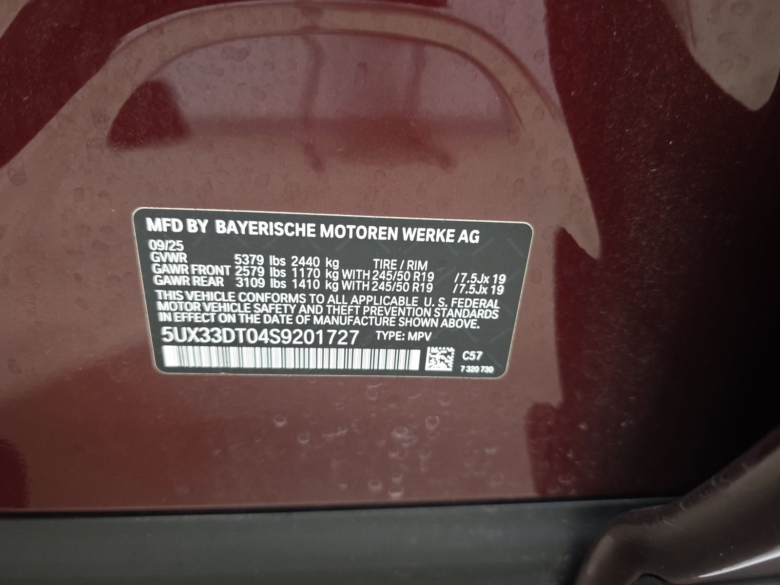 2025 BMW X4 xDrive30i AWD