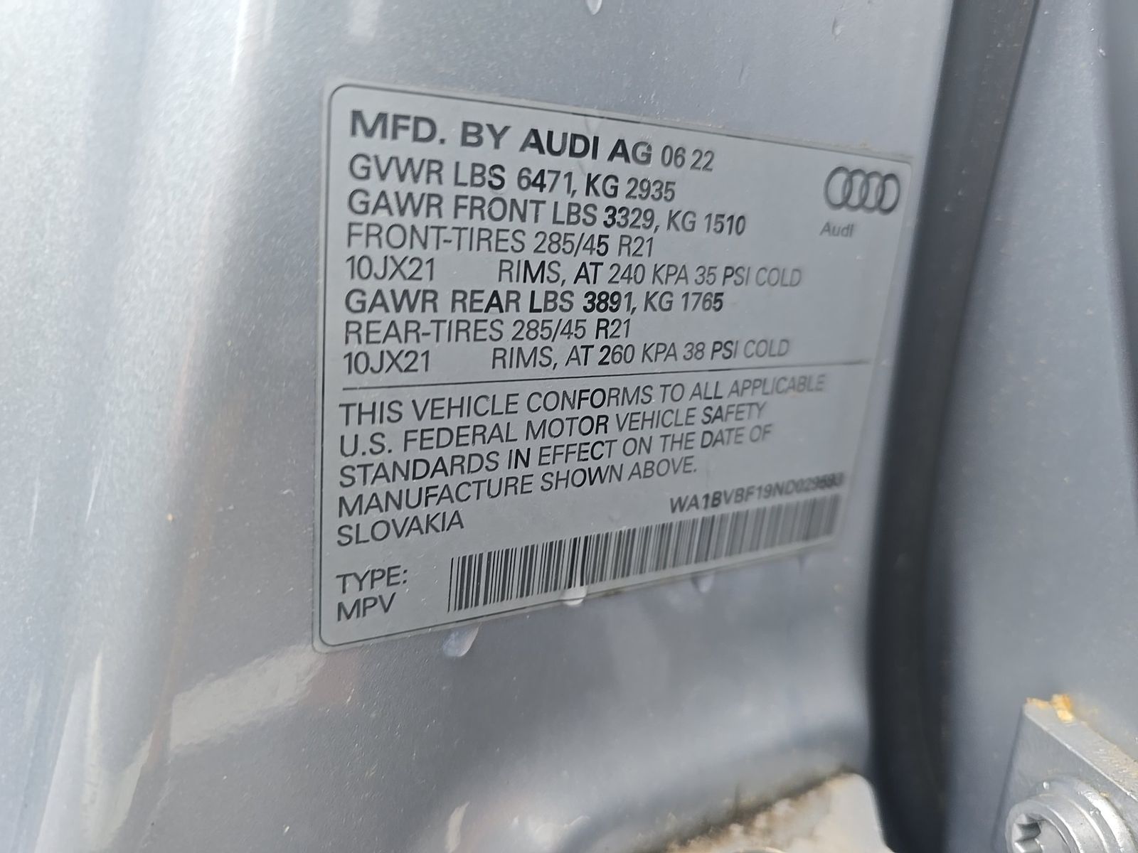 2022 Audi Q8 Premium Plus AWD