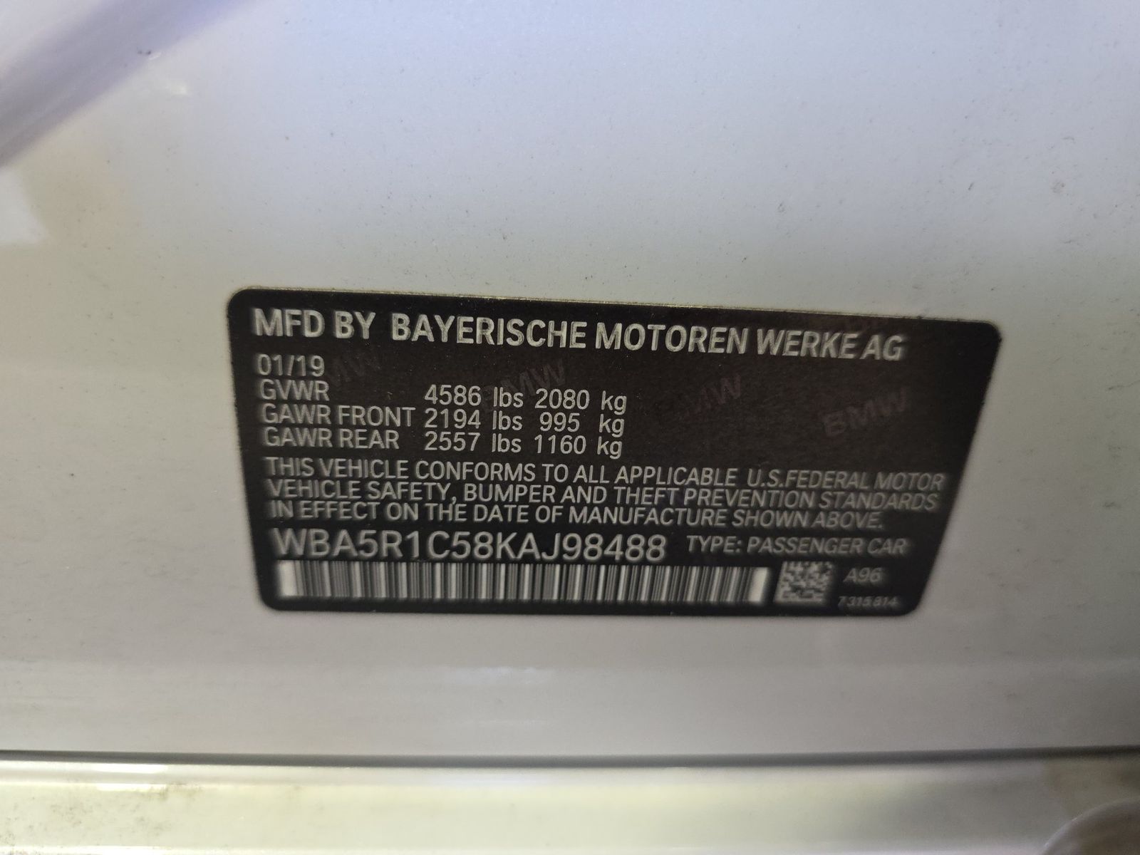 2019 BMW 3 Series 330i RWD