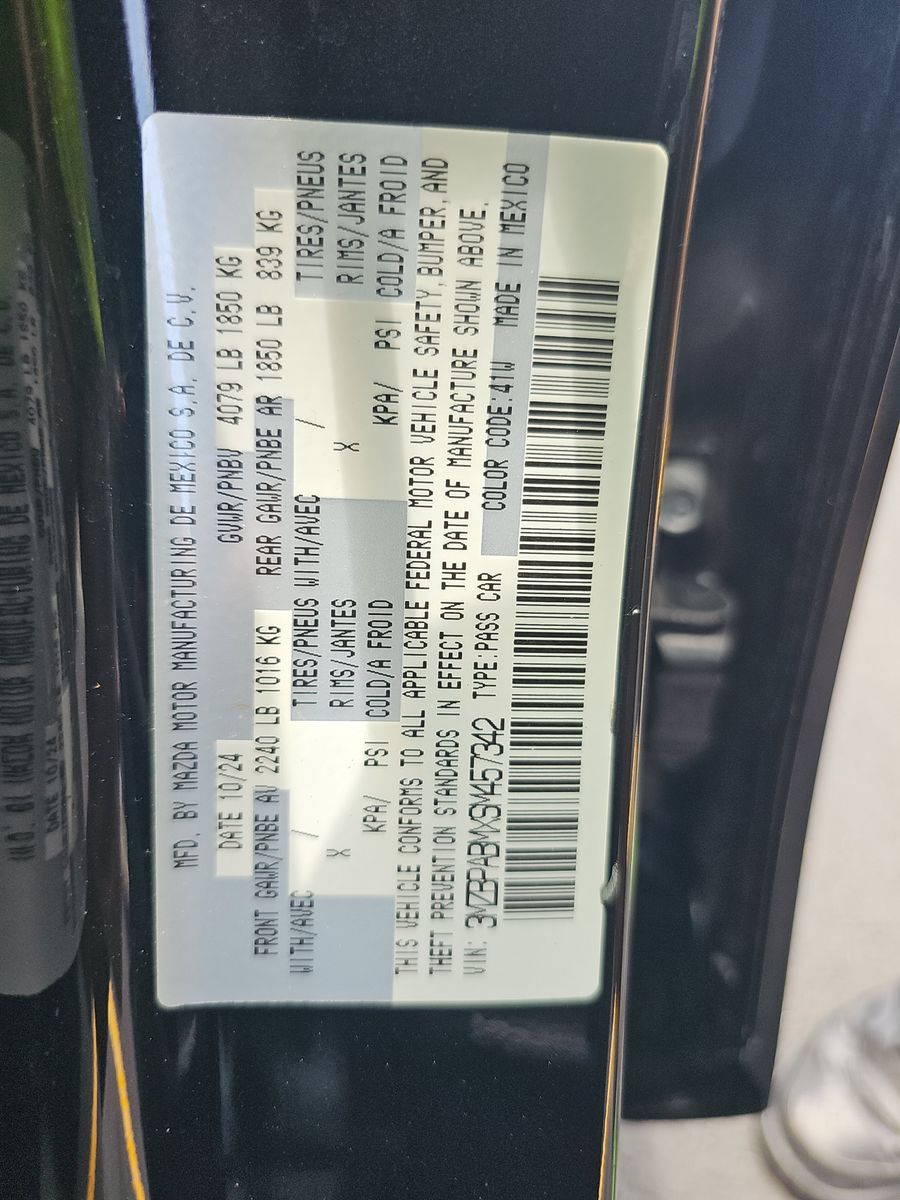 2025 MAZDA MAZDA3 2.5 S FWD