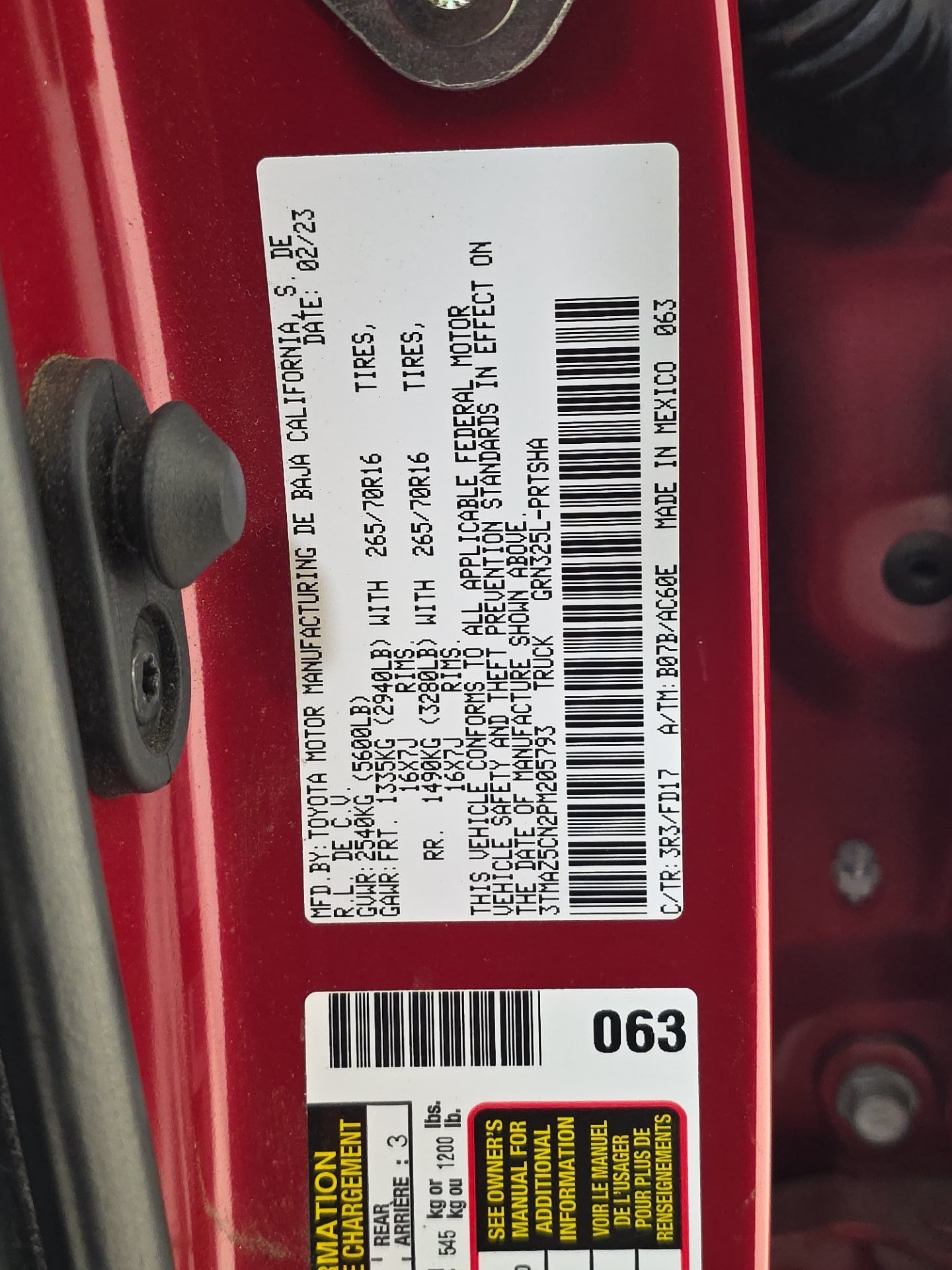 2023 Toyota Tacoma TRD Off-Road RWD