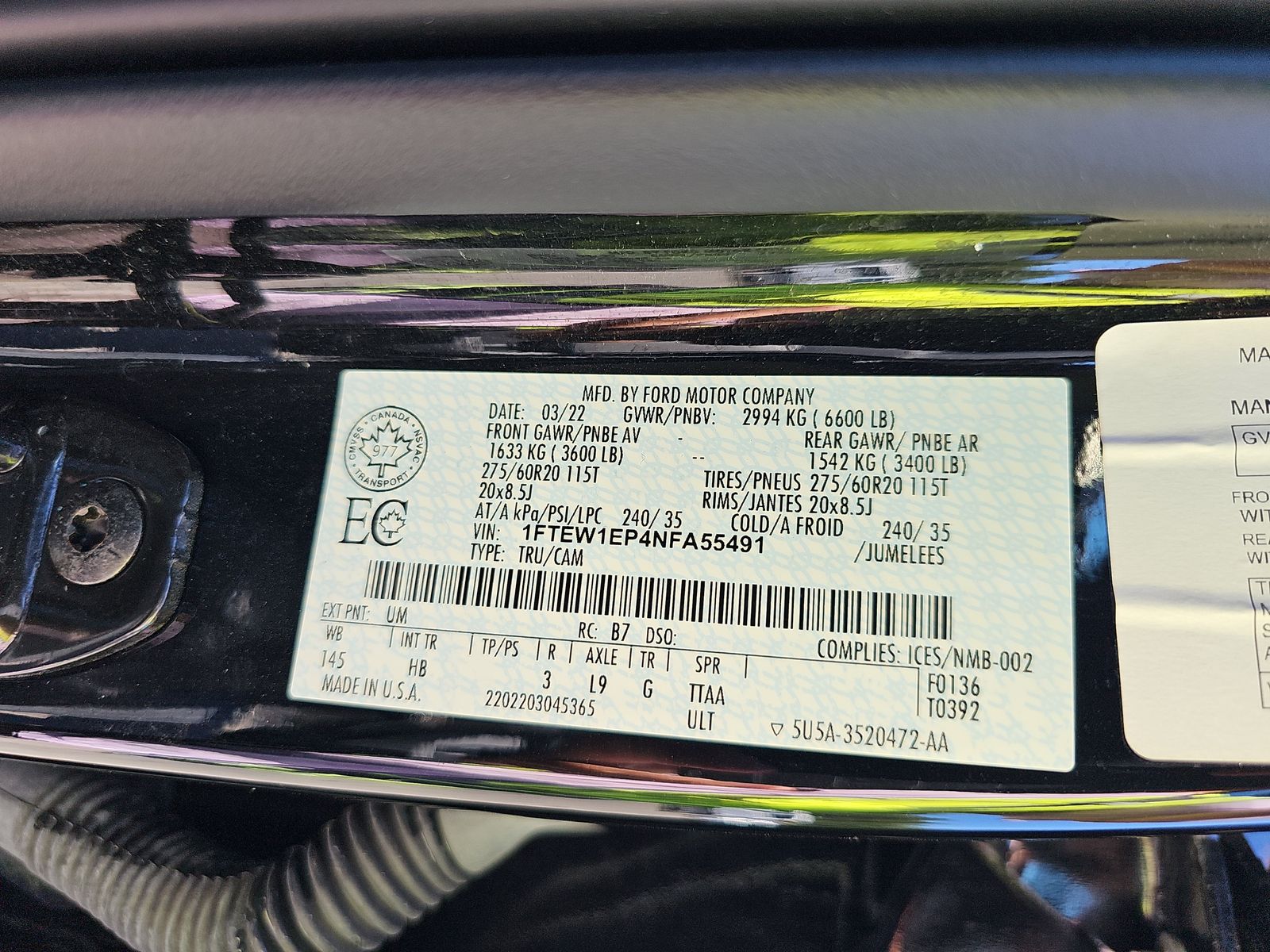 2022 Ford F-150 Lariat AWD