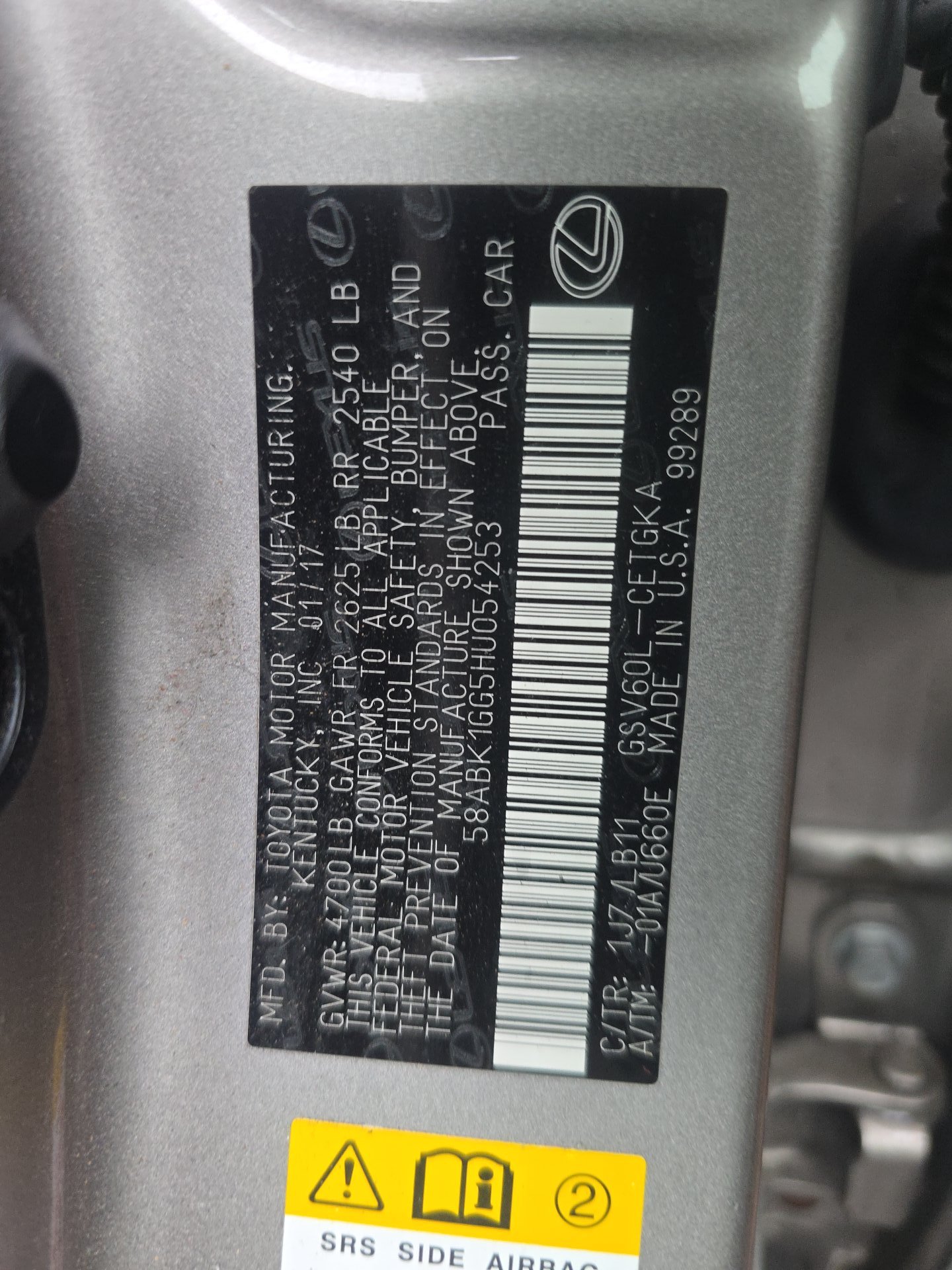 2017 Lexus ES ES 350 FWD