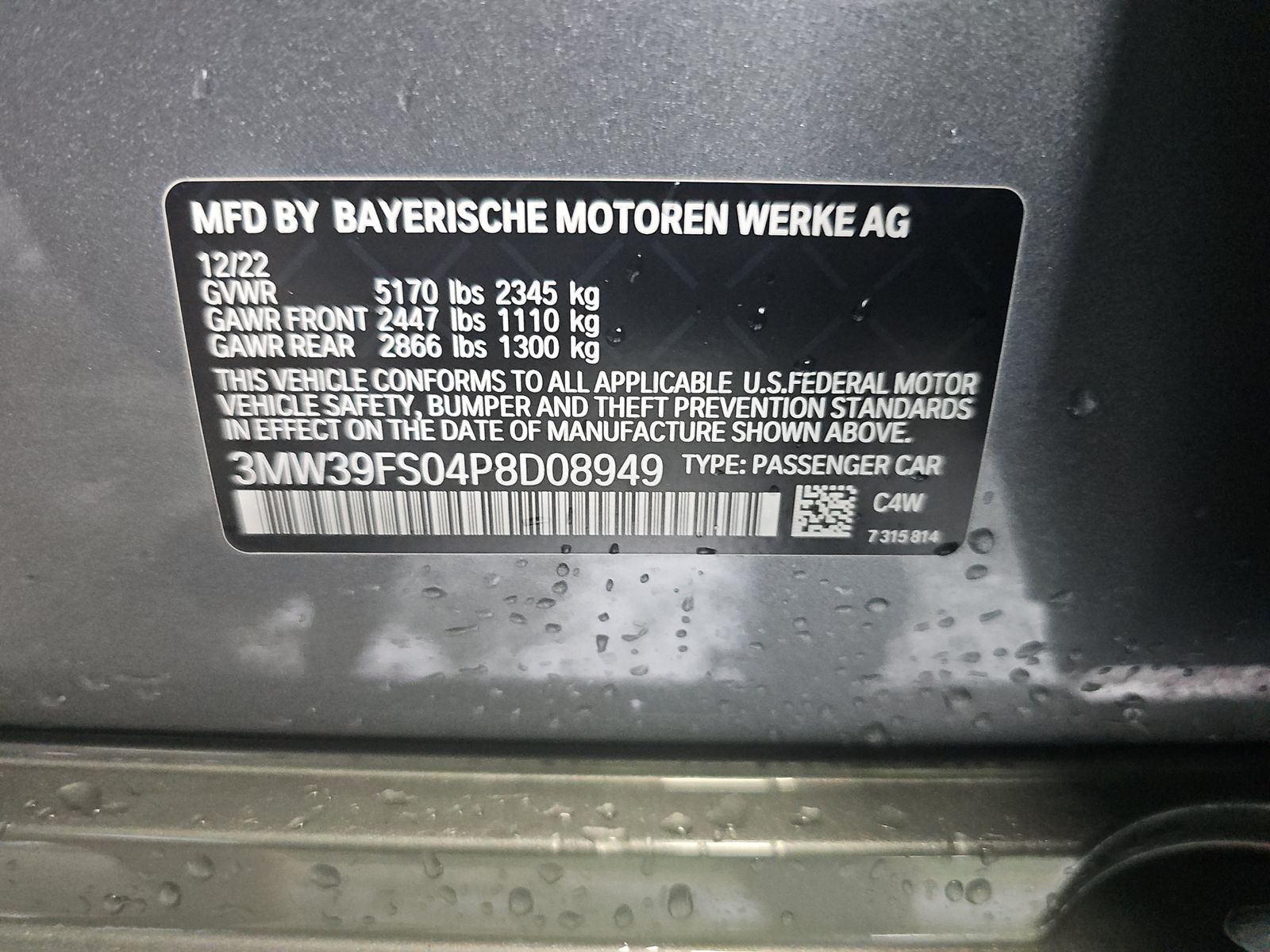 2023 BMW 3 Series 330e xDrive AWD