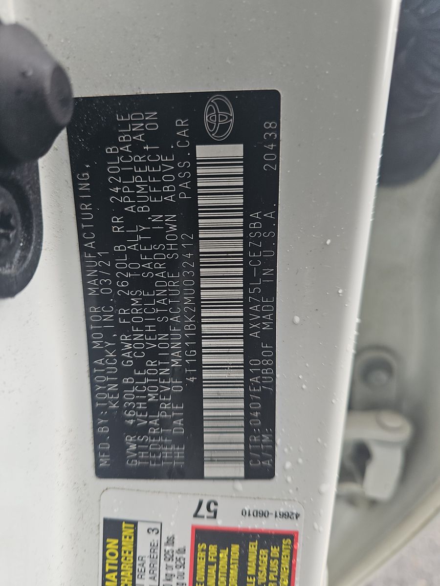 2021 Toyota Camry SE AWD