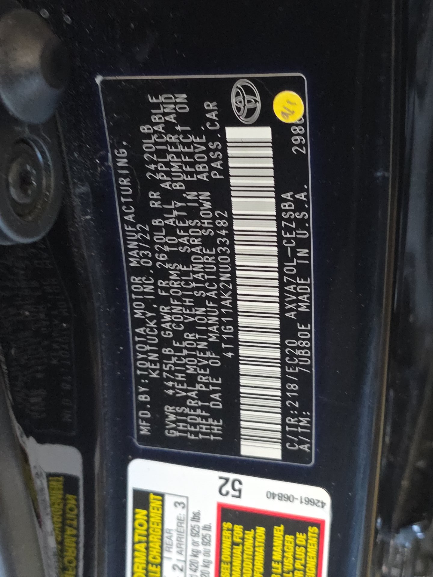 2022 Toyota Camry SE Nightshade FWD
