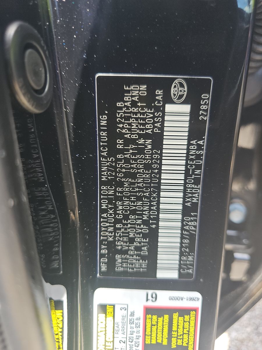 2026 Toyota Camry LE FWD