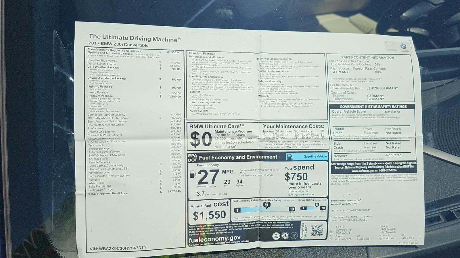 2017 BMW 2 Series 230i RWD