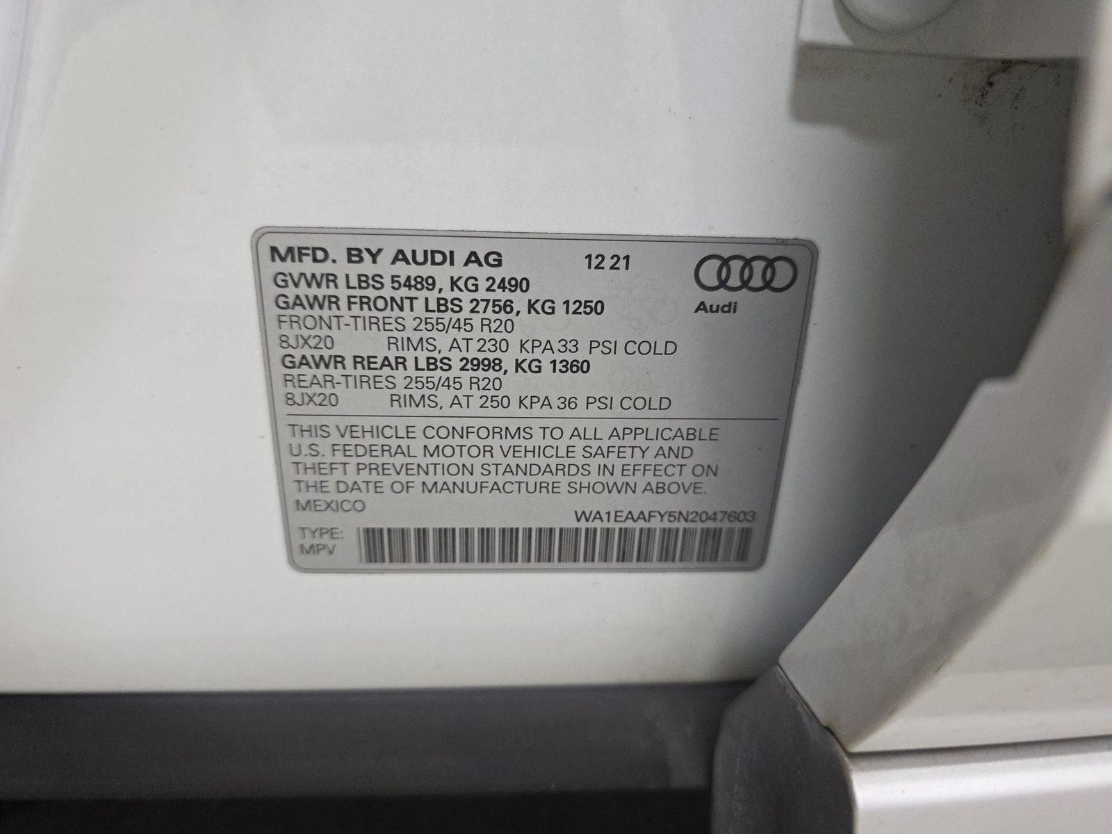 2022 Audi Q5 S line Premium Plus AWD