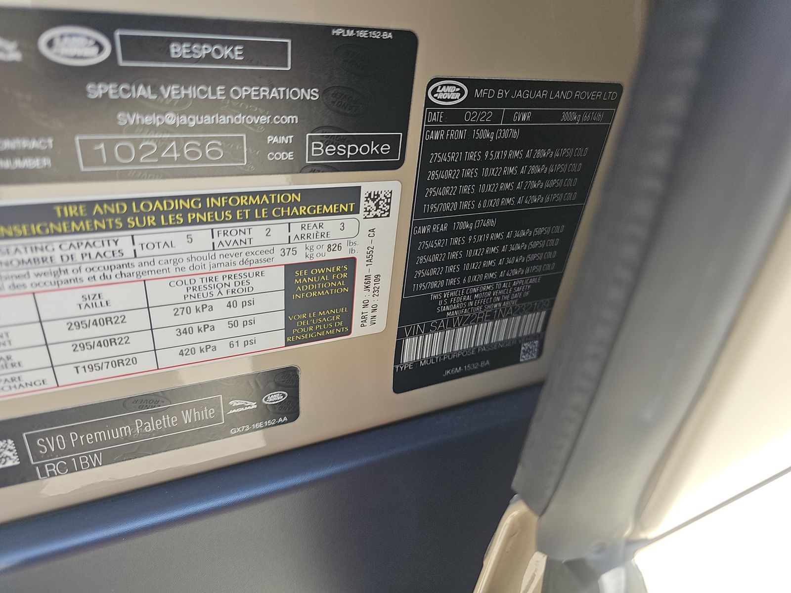 2022 Land Rover Range Rover Sport SVR Carbon Edition AWD