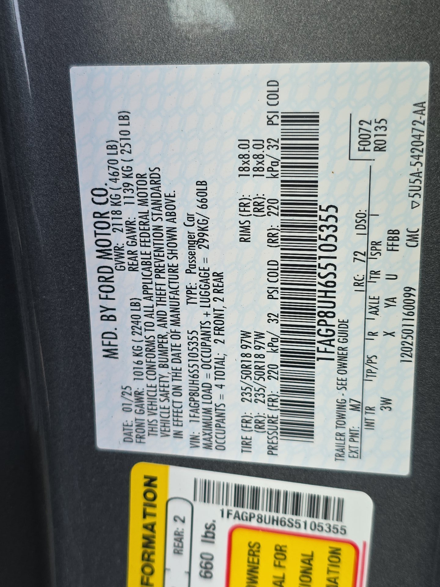 2025 Ford Mustang EcoBoost Premium RWD