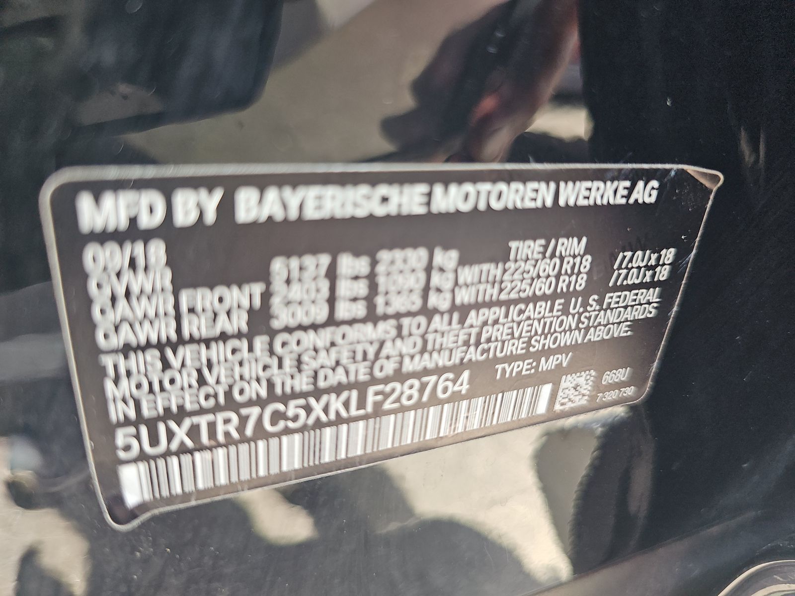 2019 BMW X3 sDrive30i RWD