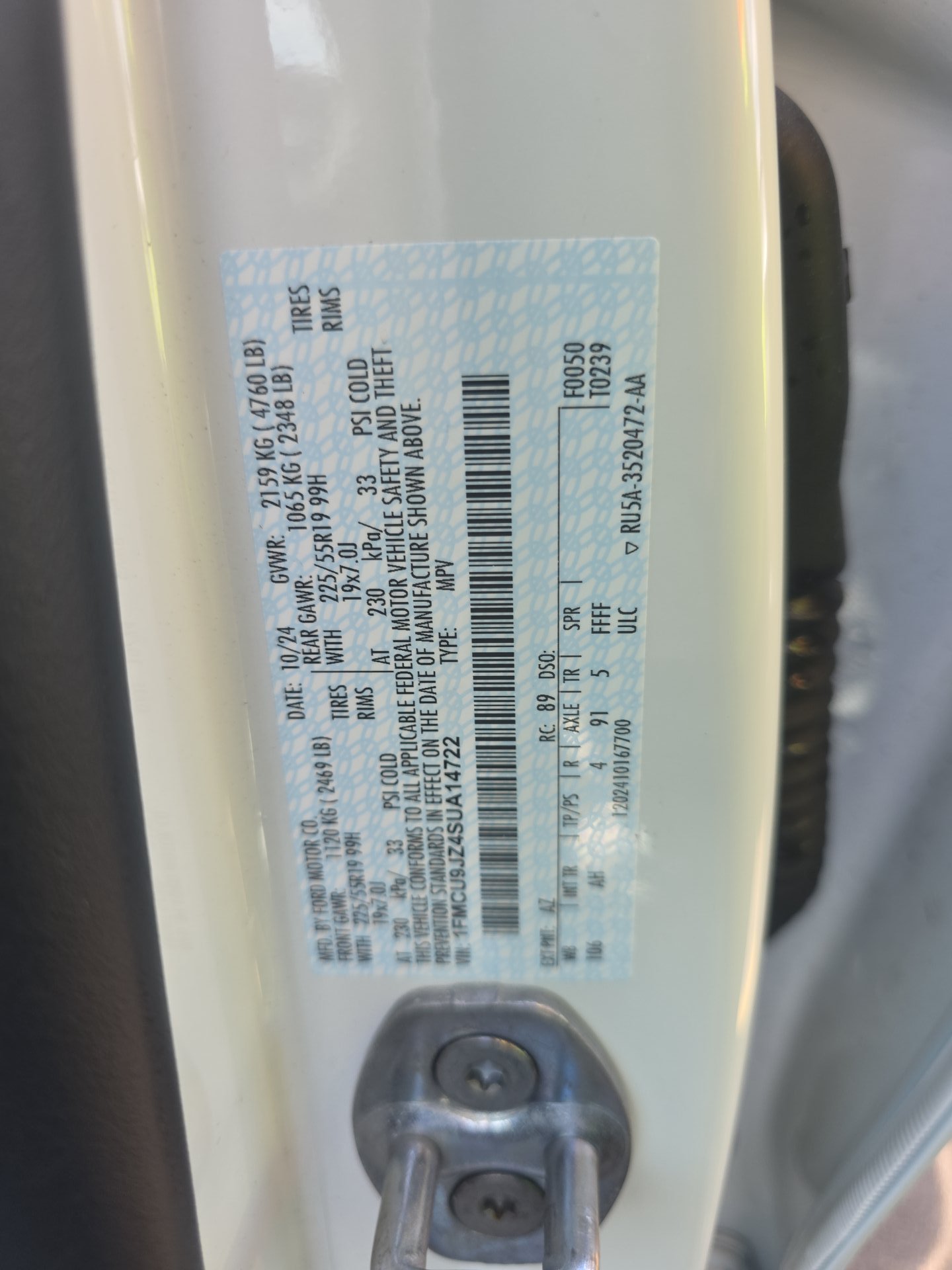2025 Ford Escape Hybrid Platinum AWD