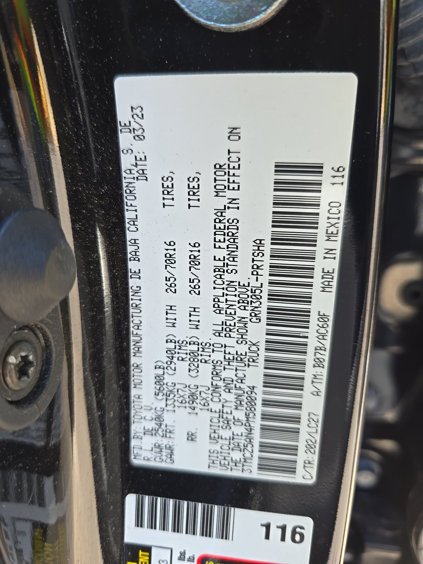 2023 Toyota Tacoma TRD Off-Road AWD