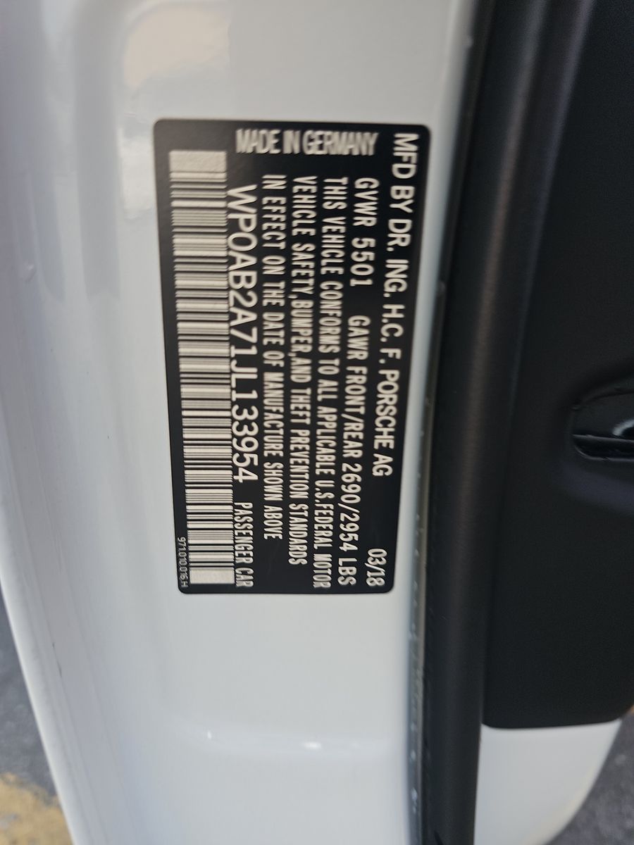 2018 Porsche Panamera 4S AWD