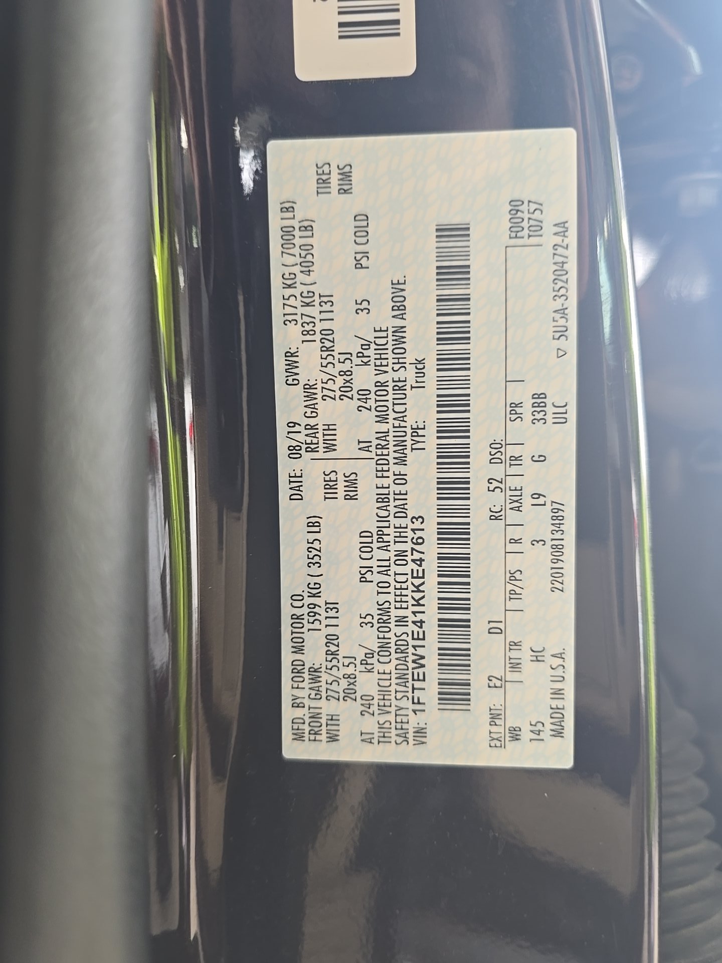 2019 Ford F-150 Lariat AWD