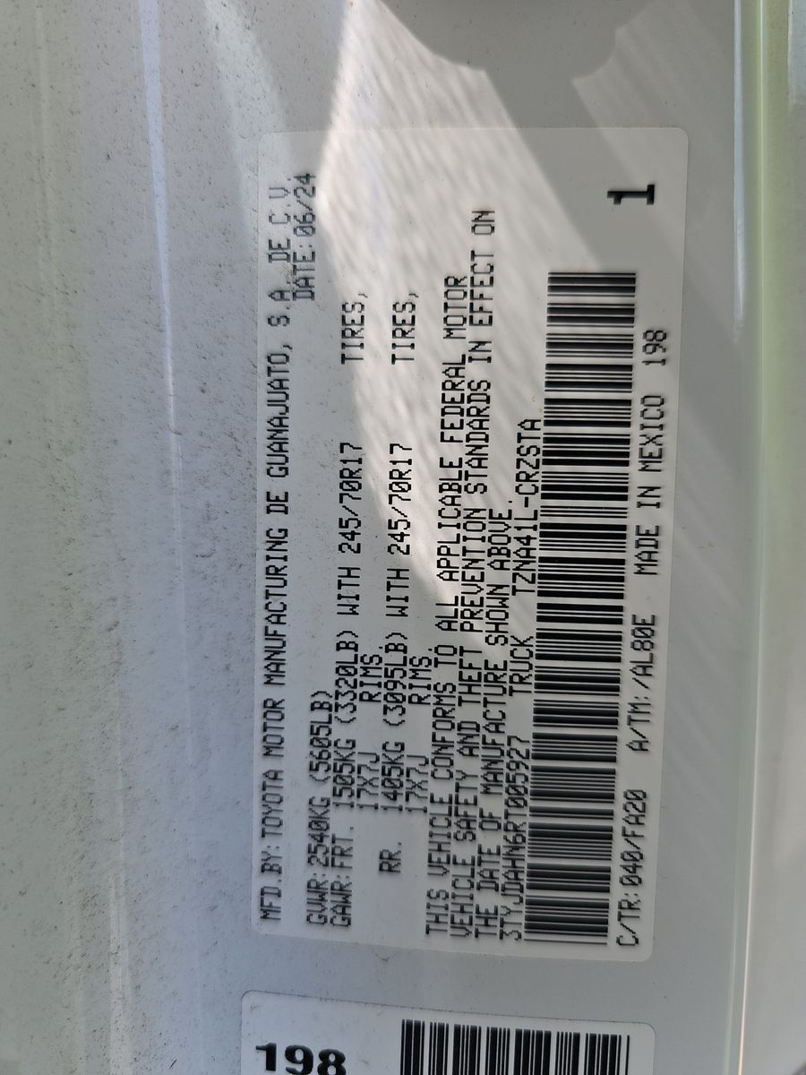 2024 Toyota Tacoma SR RWD