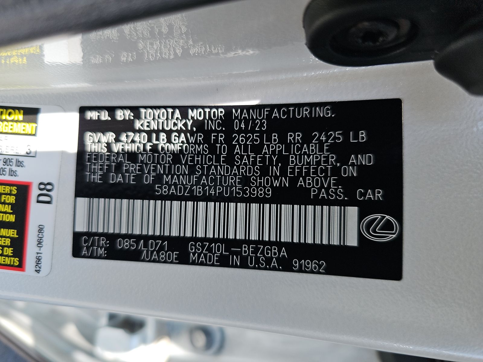 2023 Lexus ES ES 350 FWD