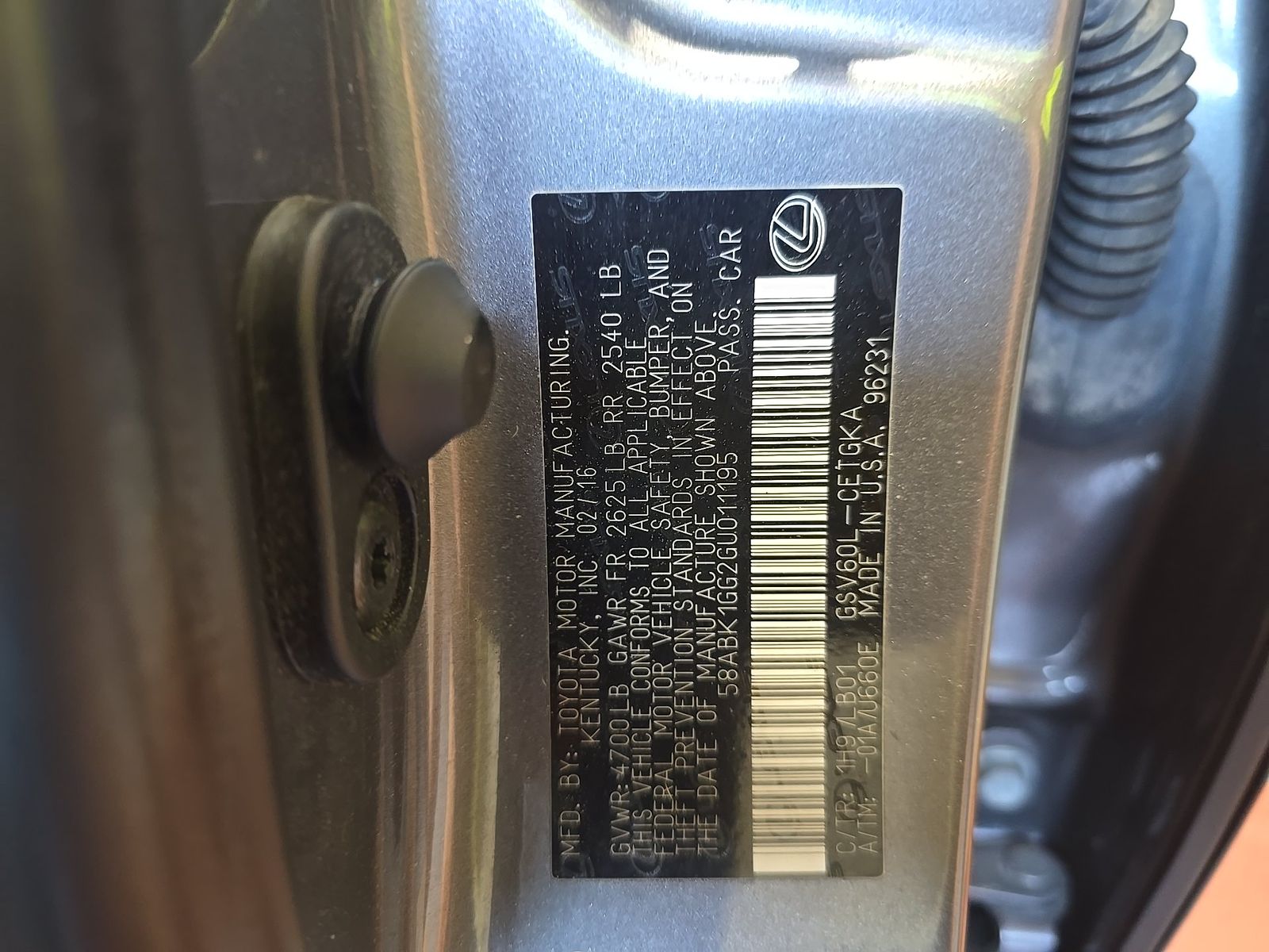 2016 Lexus ES ES 350 FWD