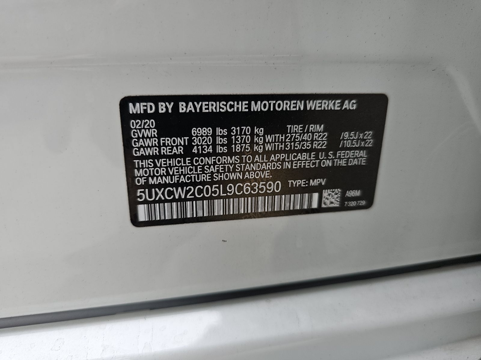 2020 BMW X7 xDrive40i AWD