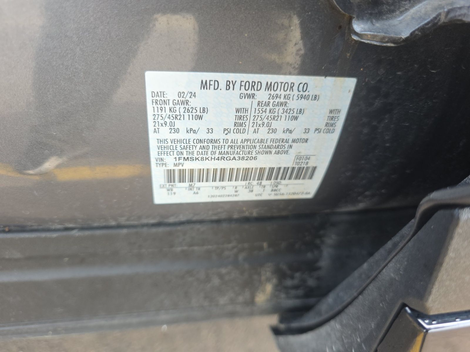 2024 Ford Explorer ST-Line AWD