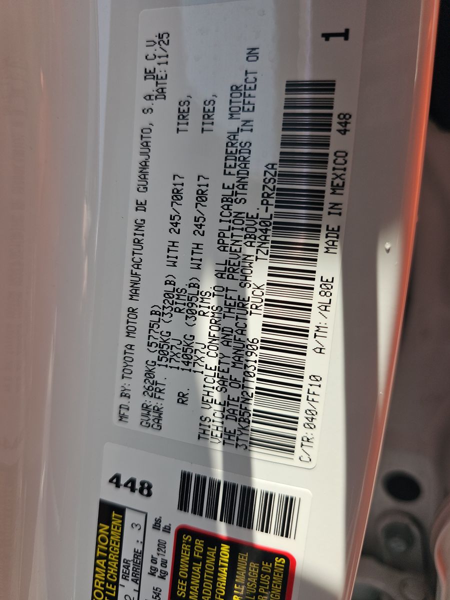 2026 Toyota Tacoma SR5 RWD