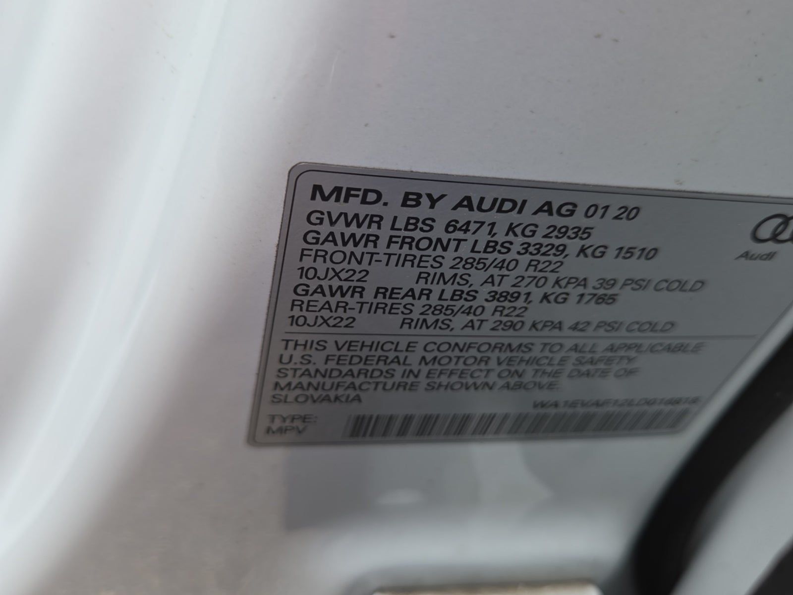 2020 Audi Q8 Premium Plus AWD
