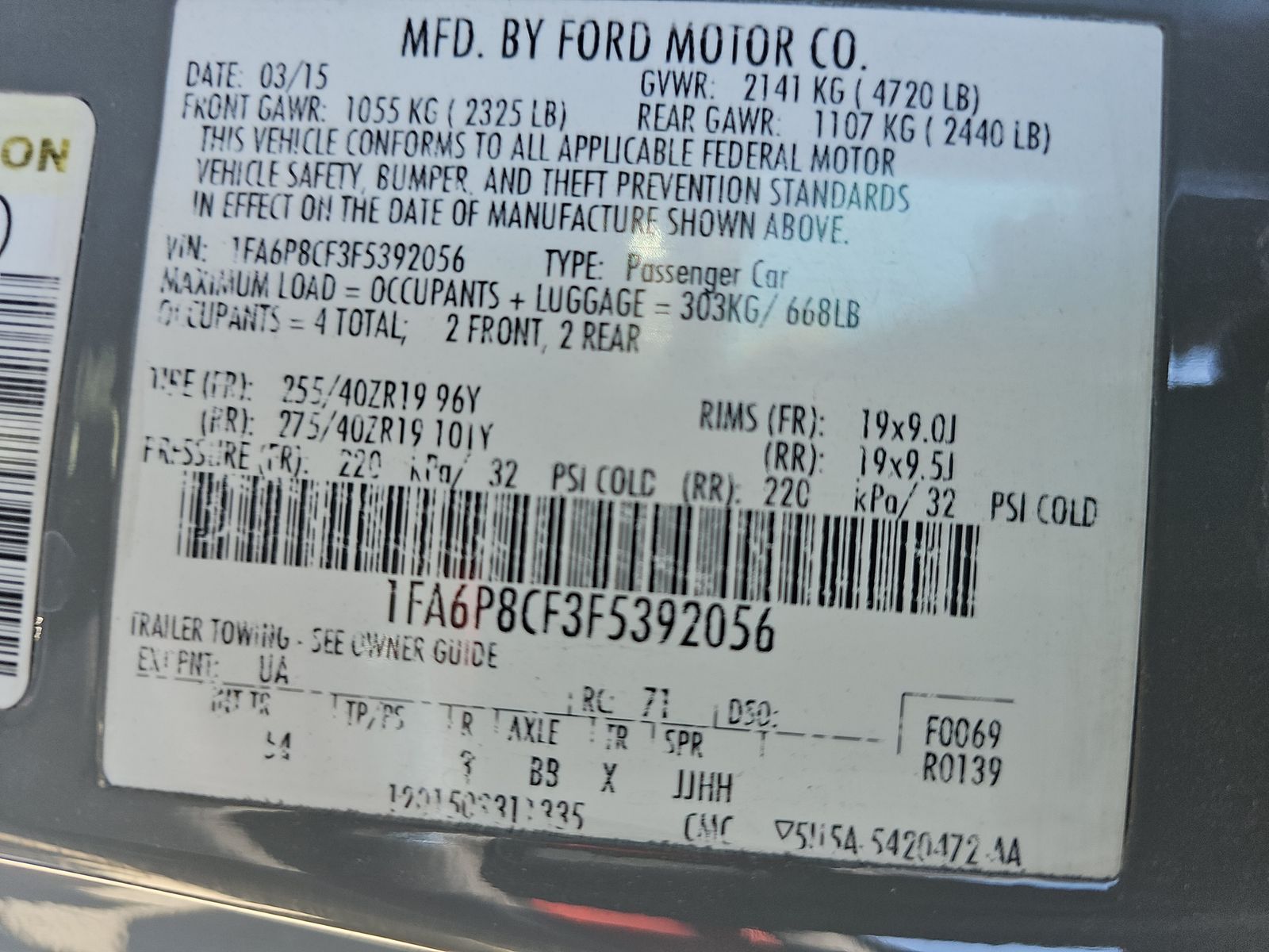 2015 Ford Mustang GT Premium RWD