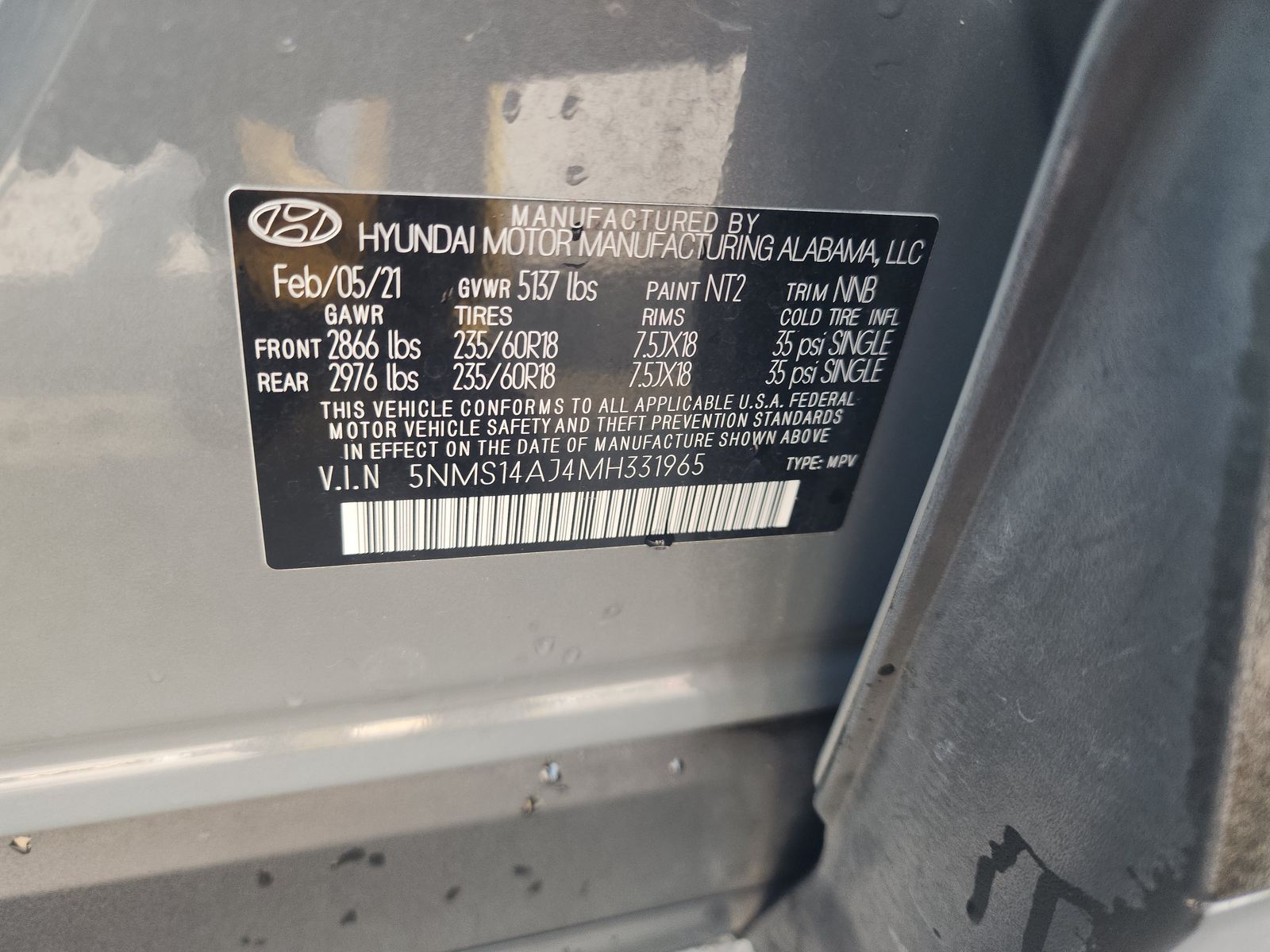 2021 Hyundai Santa Fe SE FWD