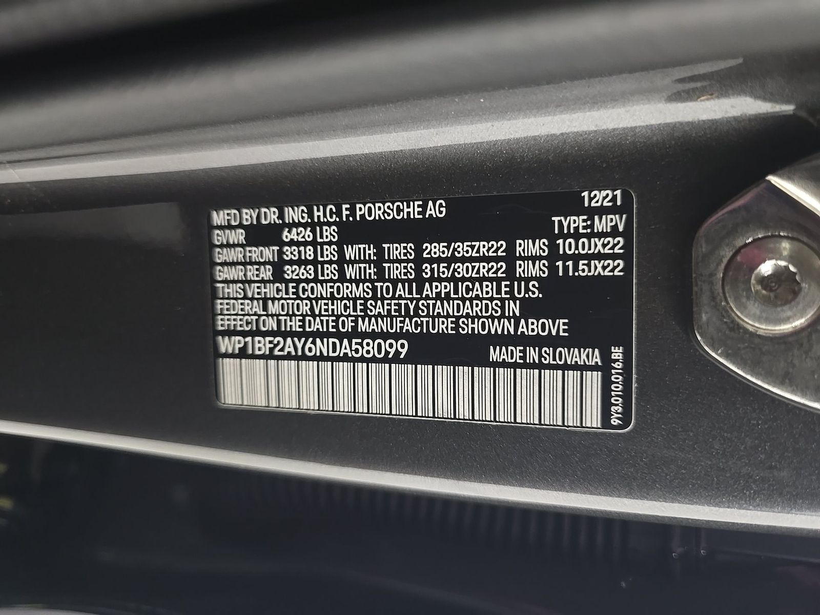 2022 Porsche Cayenne Turbo AWD