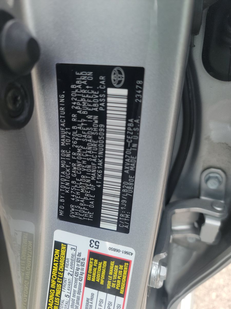 2022 Toyota Camry XSE FWD