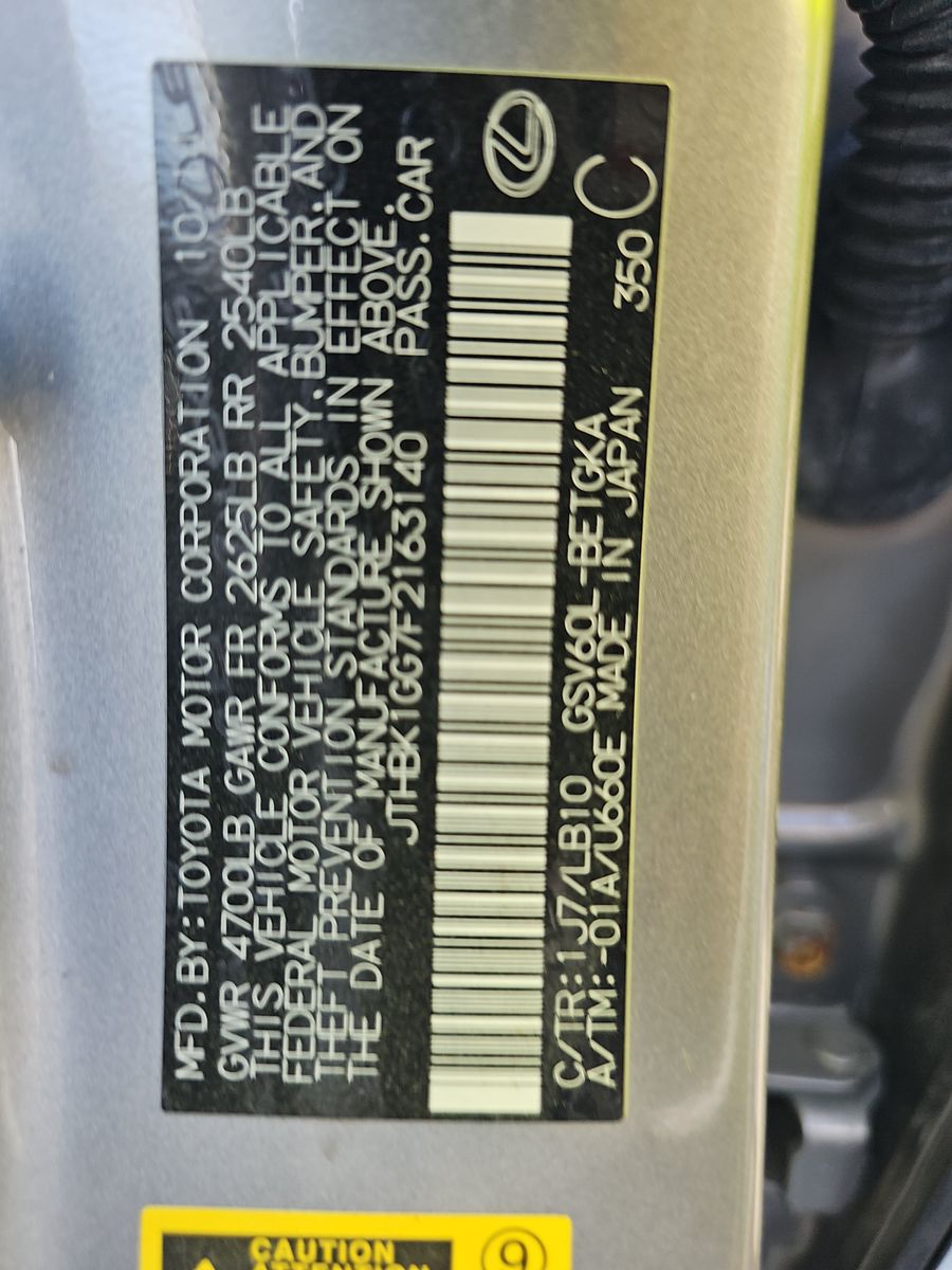 2015 Lexus ES ES 350 FWD