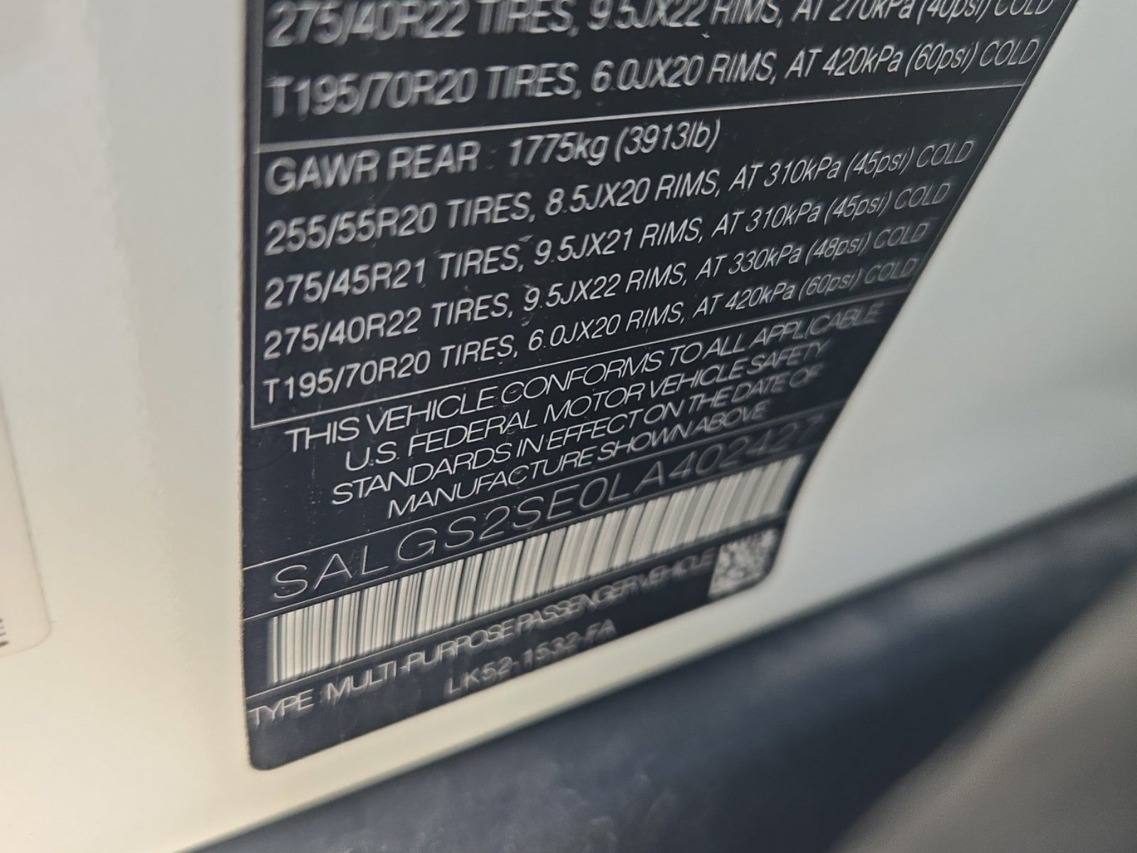 2020 Land Rover Range Rover HSE AWD