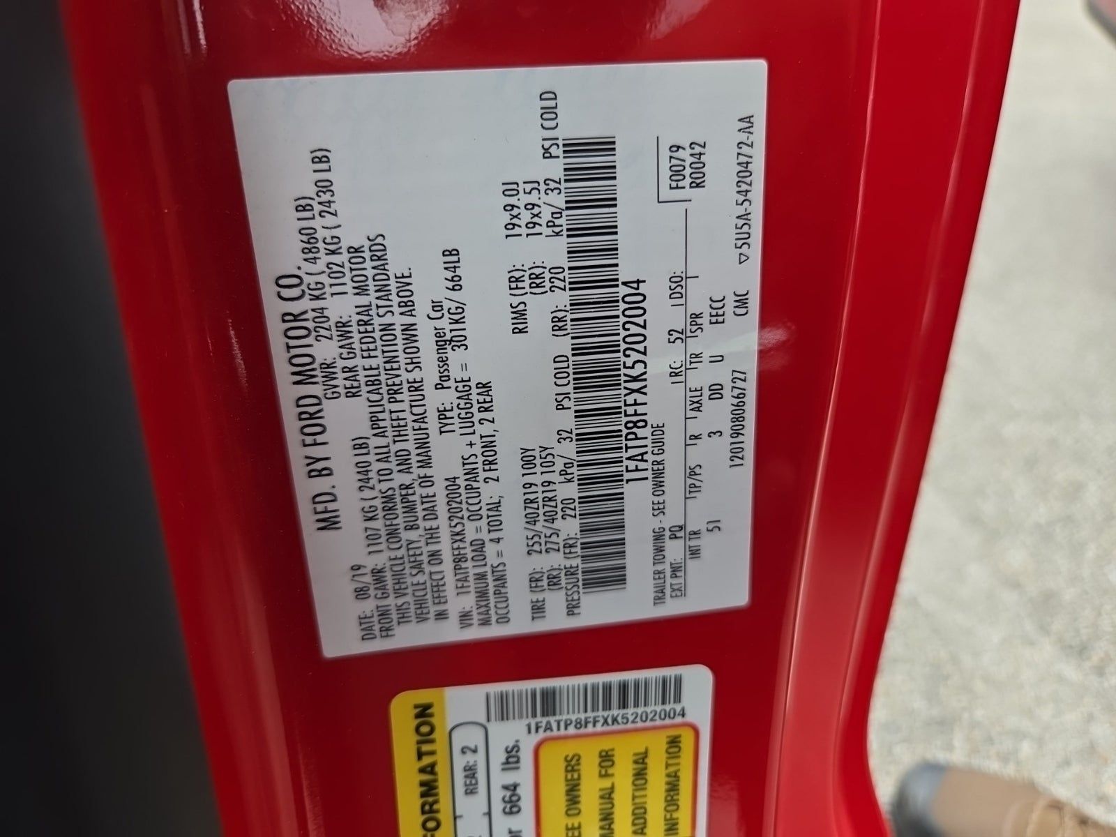 2019 Ford Mustang GT Premium RWD