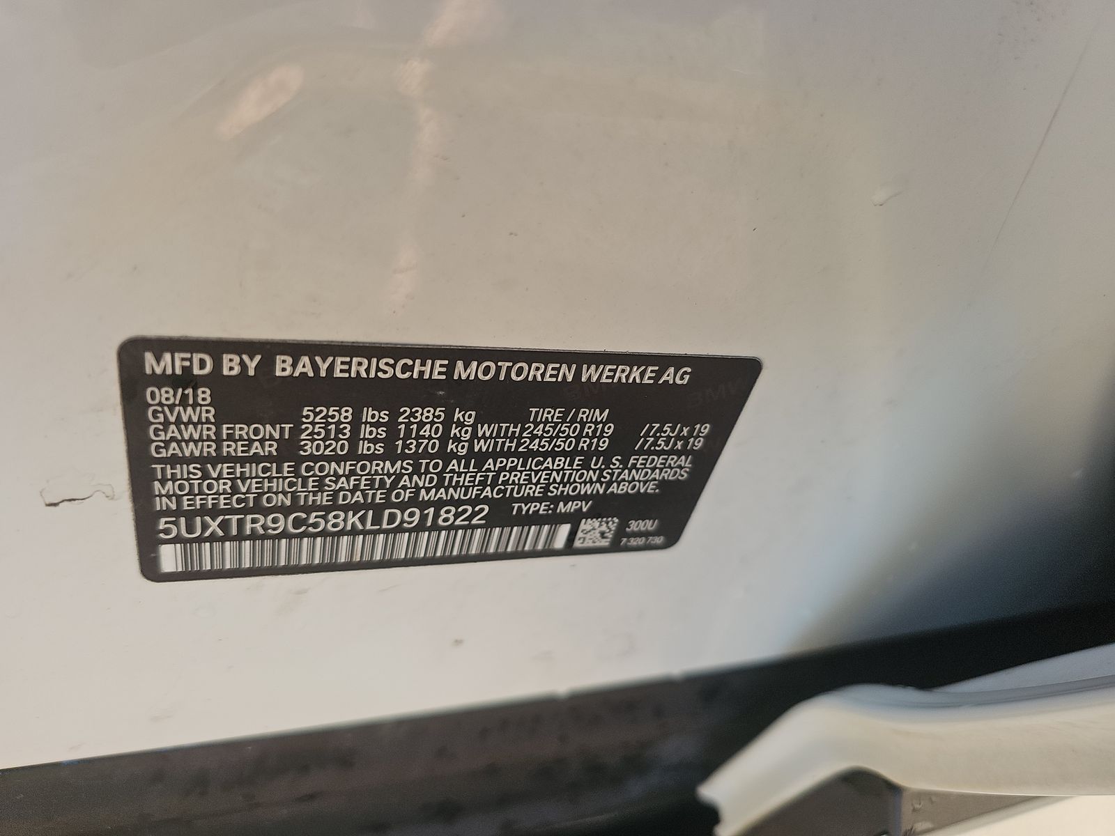 2019 BMW X3 xDrive30i AWD