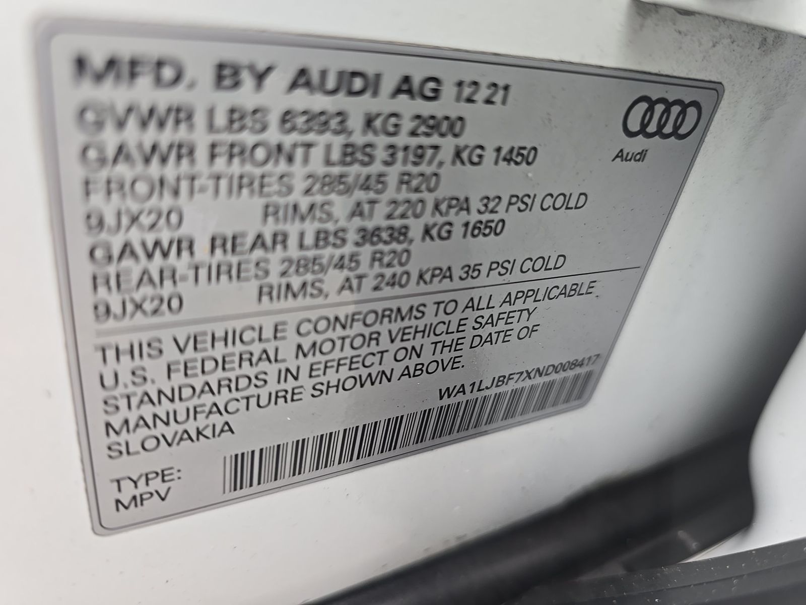 2022 Audi Q7 Premium Plus FWD