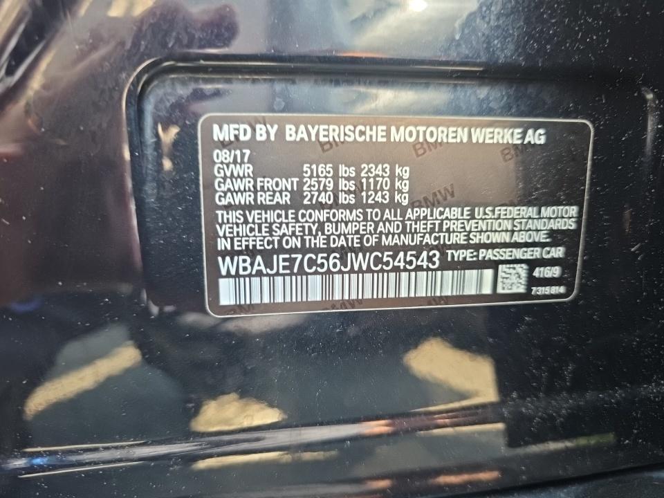 2018 BMW 5 Series 540i xDrive AWD