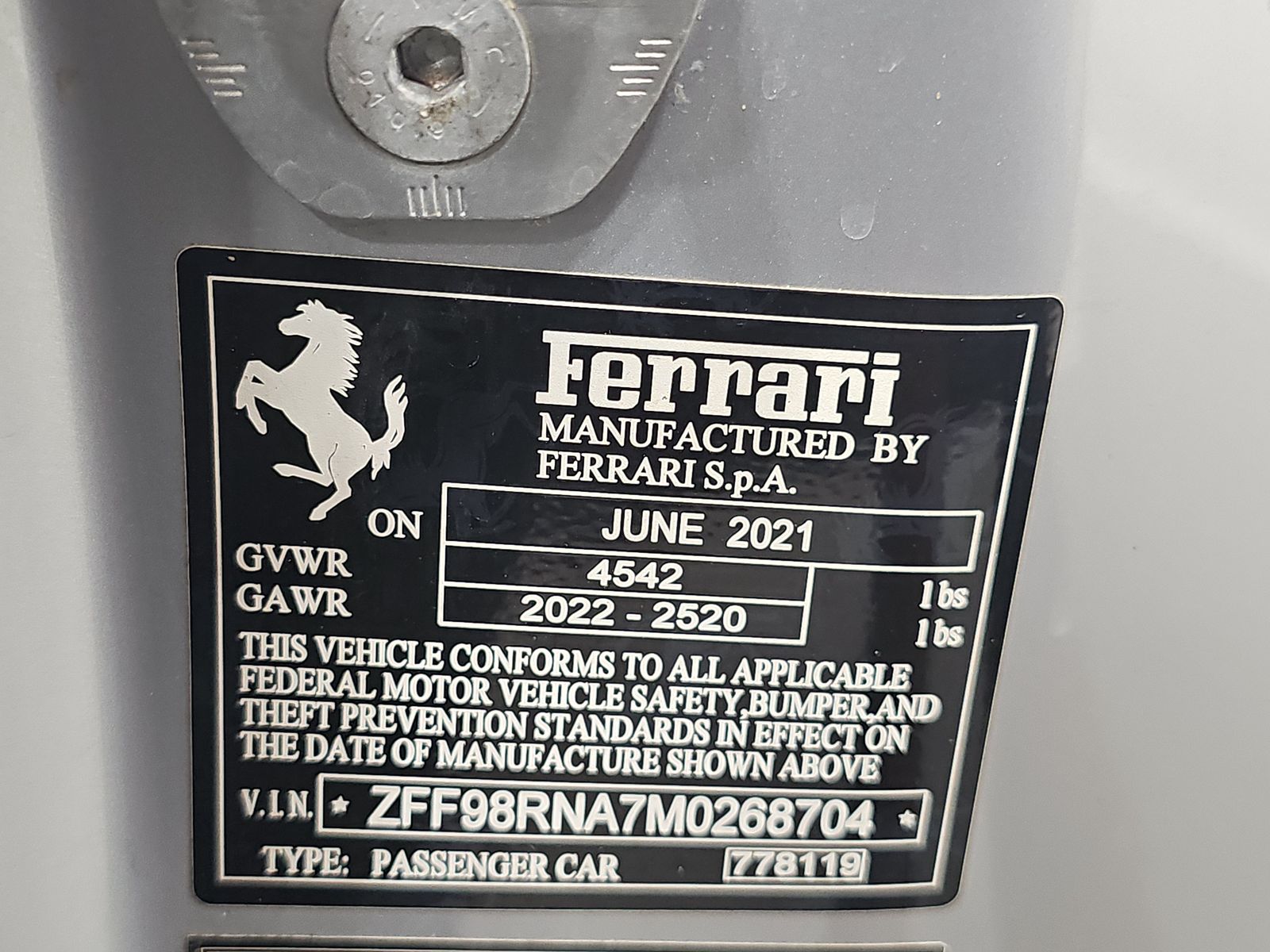 2021 Ferrari Roma Base FWD