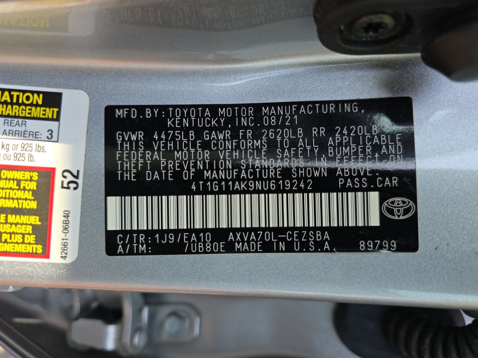 2022 Toyota Camry SE FWD