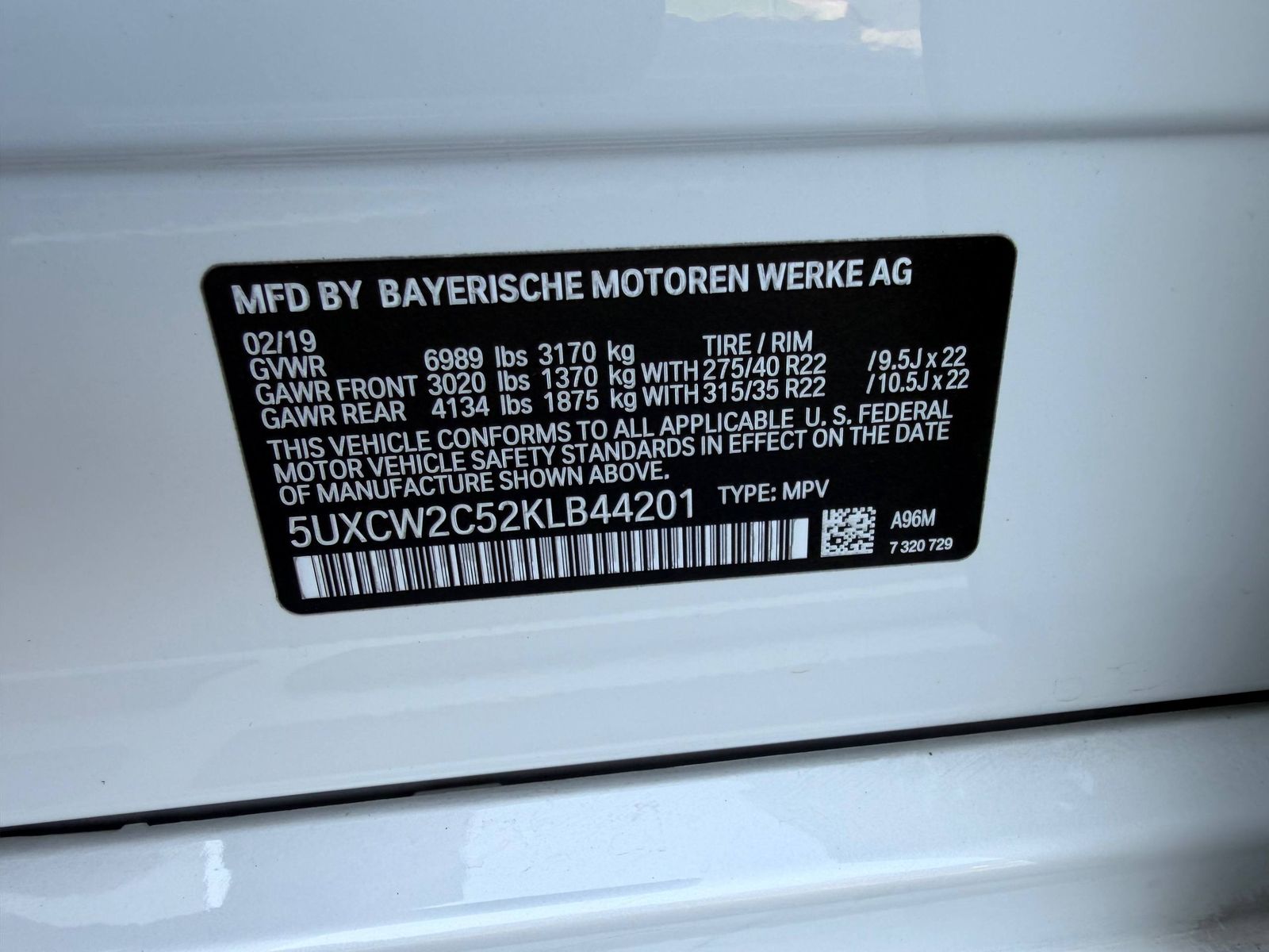 2019 BMW X7 xDrive40i AWD