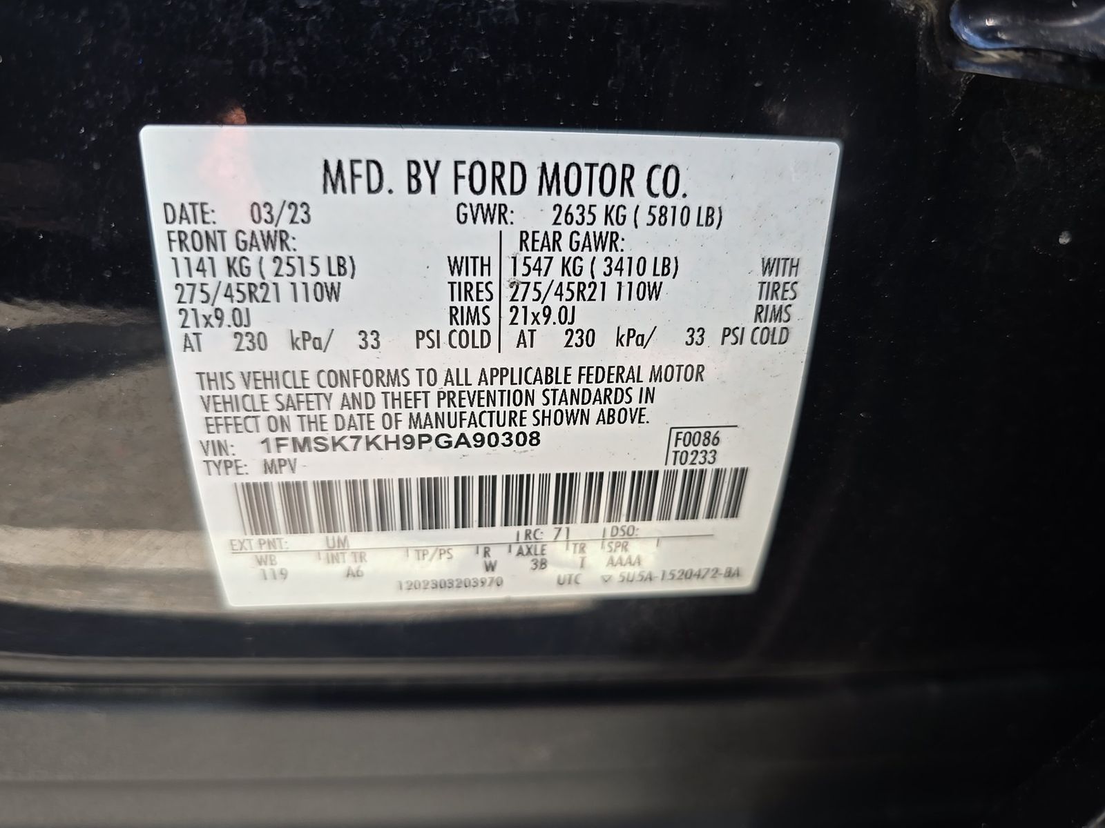 2023 Ford Explorer ST-Line RWD