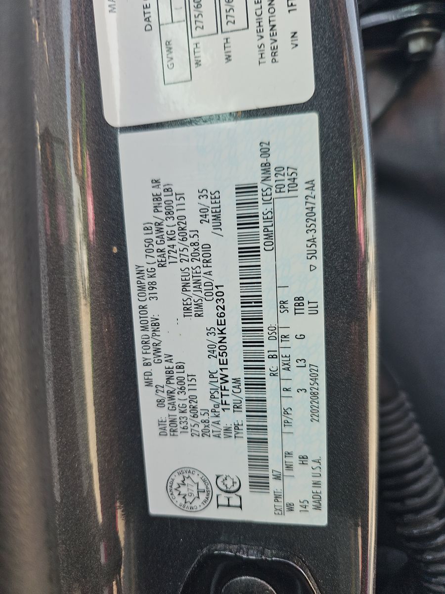 2022 Ford F-150 Lariat AWD