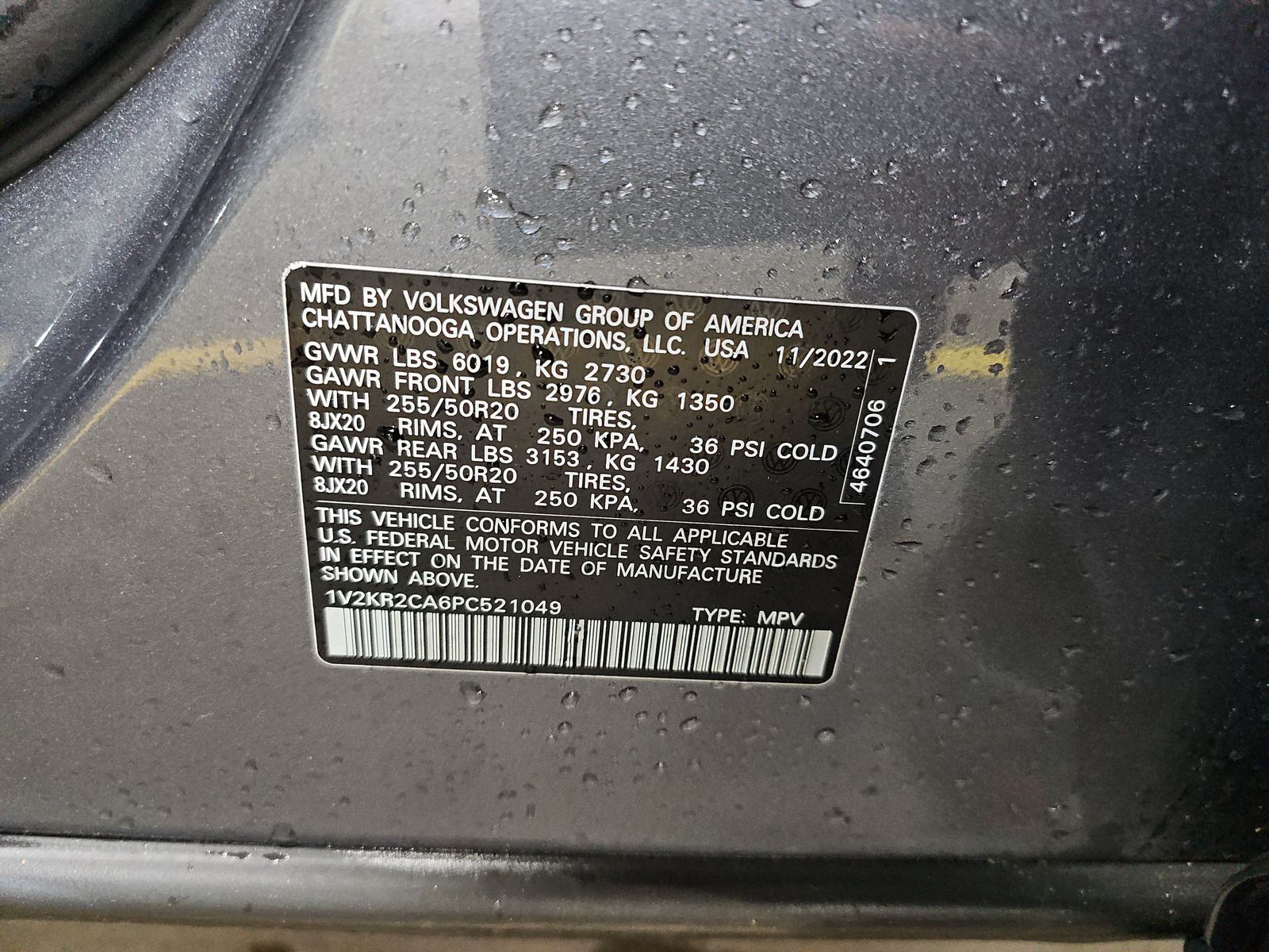 2023 Volkswagen Atlas 3.6L SE AWD
