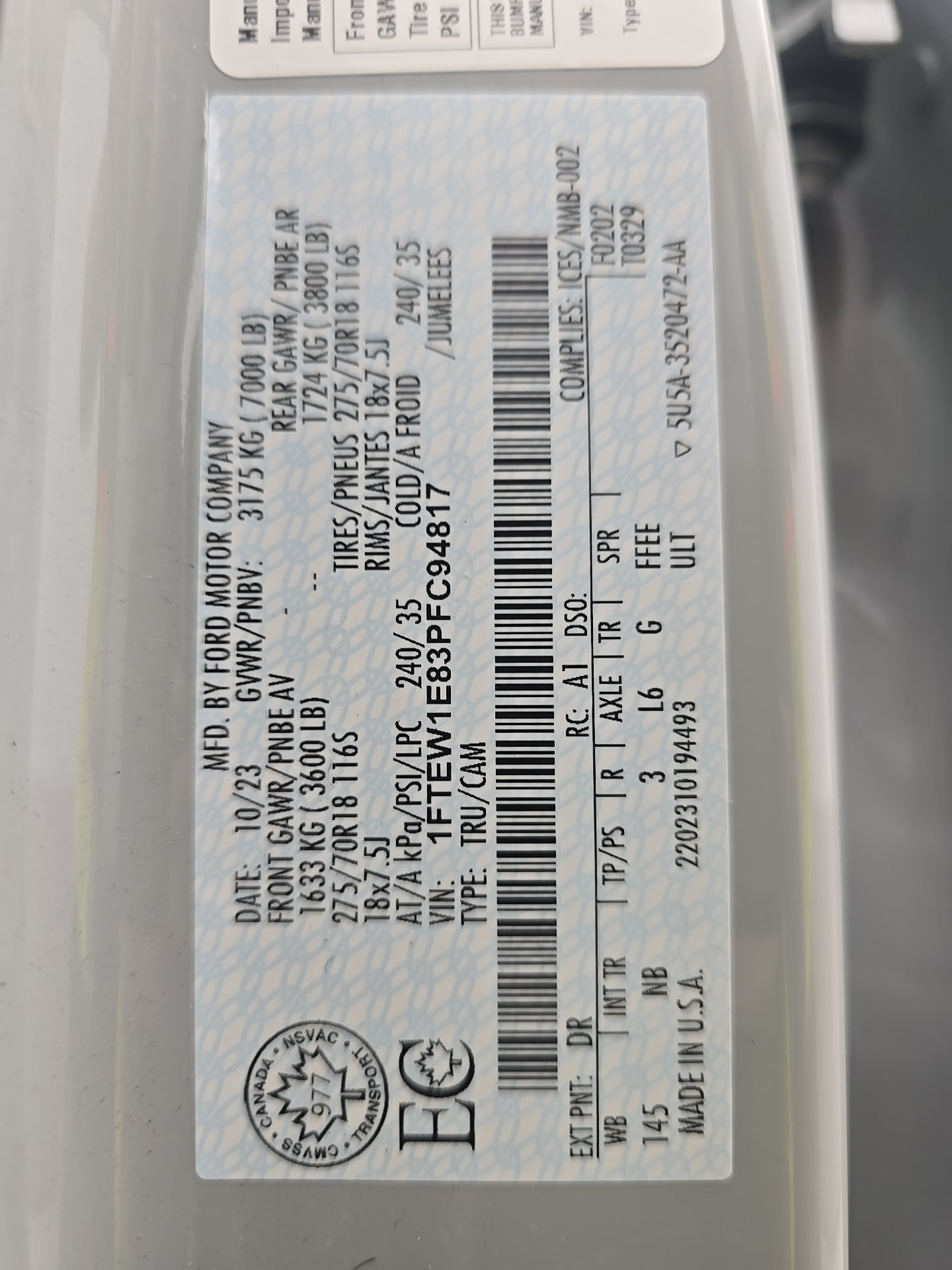 2023 Ford F-150 Tremor AWD