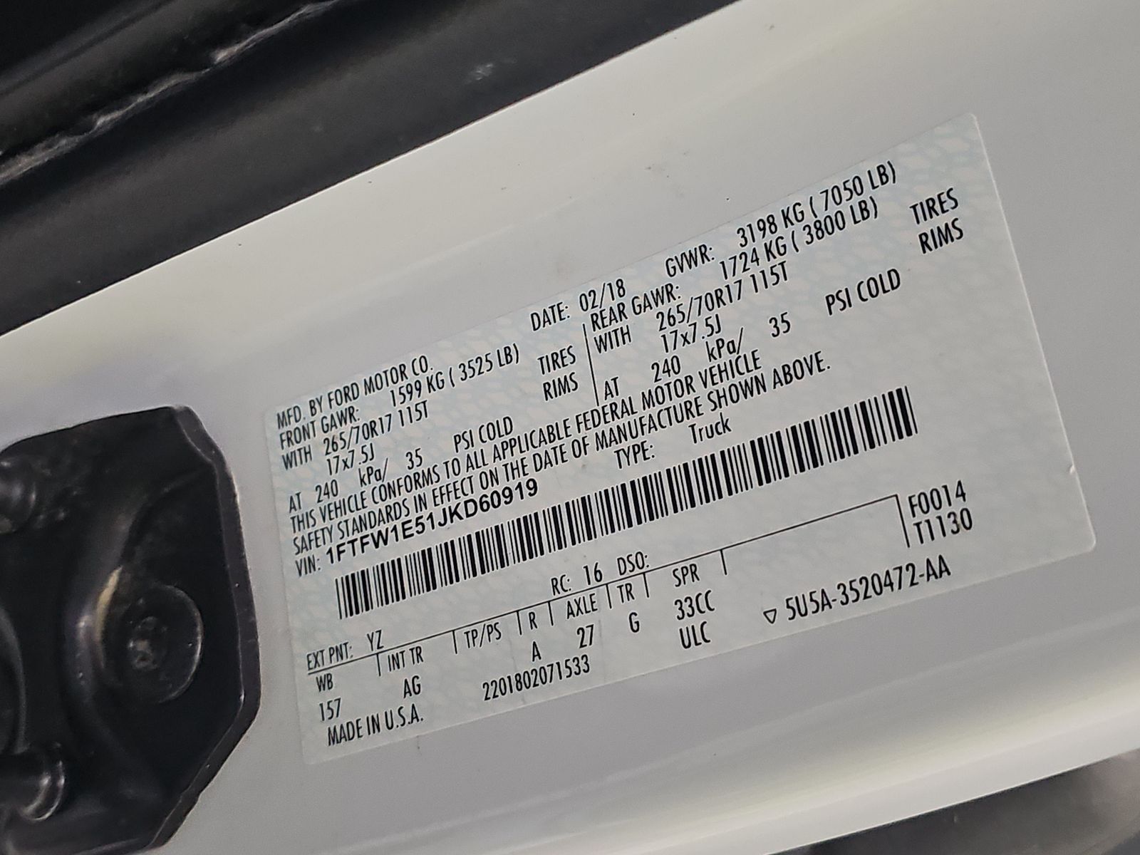 2018 Ford F-150 XL AWD